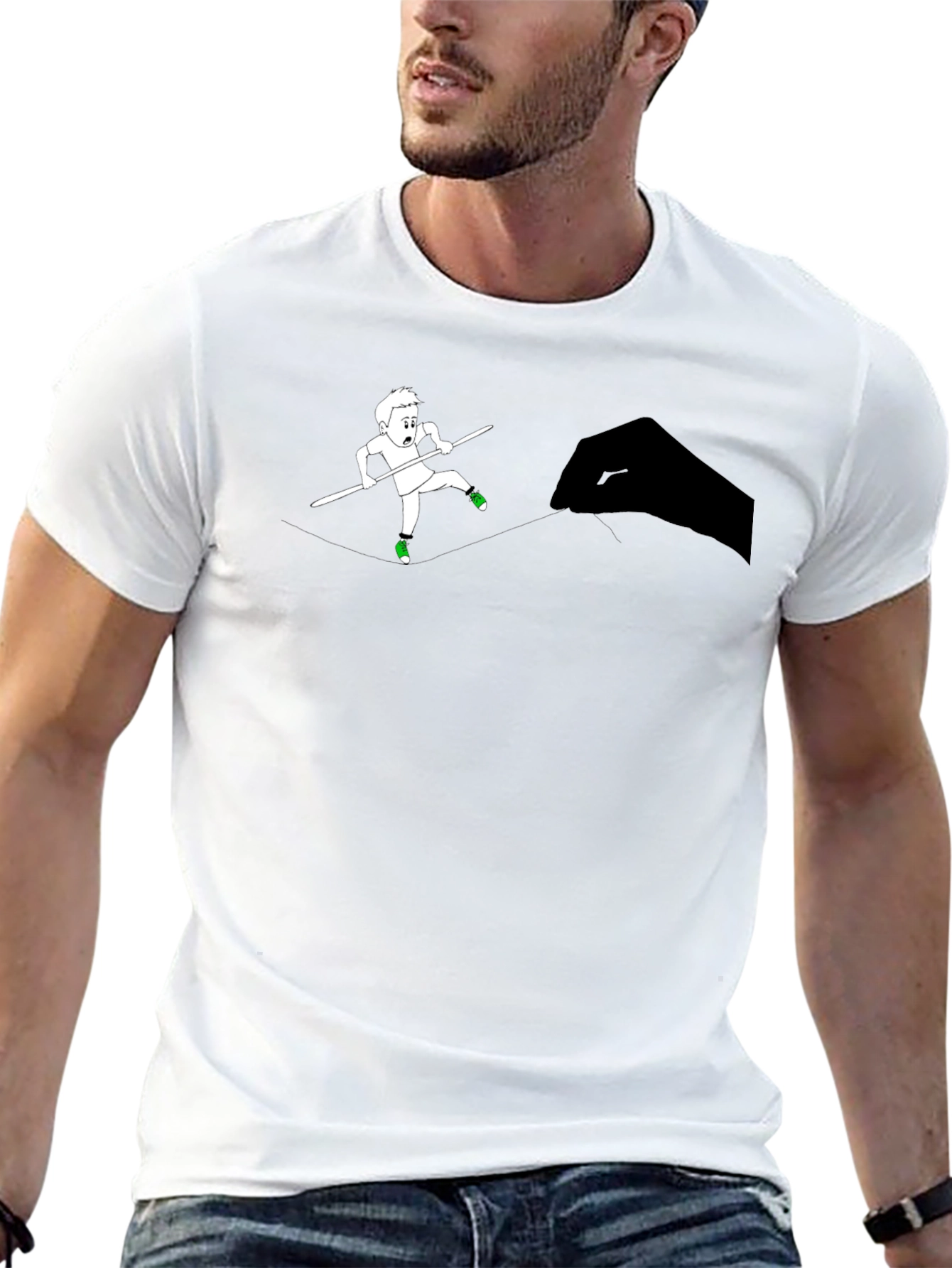 Tightrope Walker Graphic Tee - Black