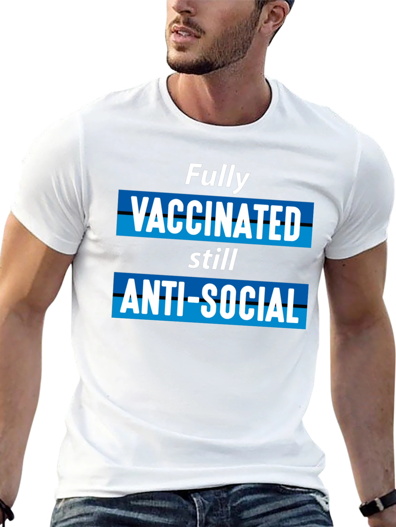 Fully Vaccinated Anti-Social Graphic T-Shirt