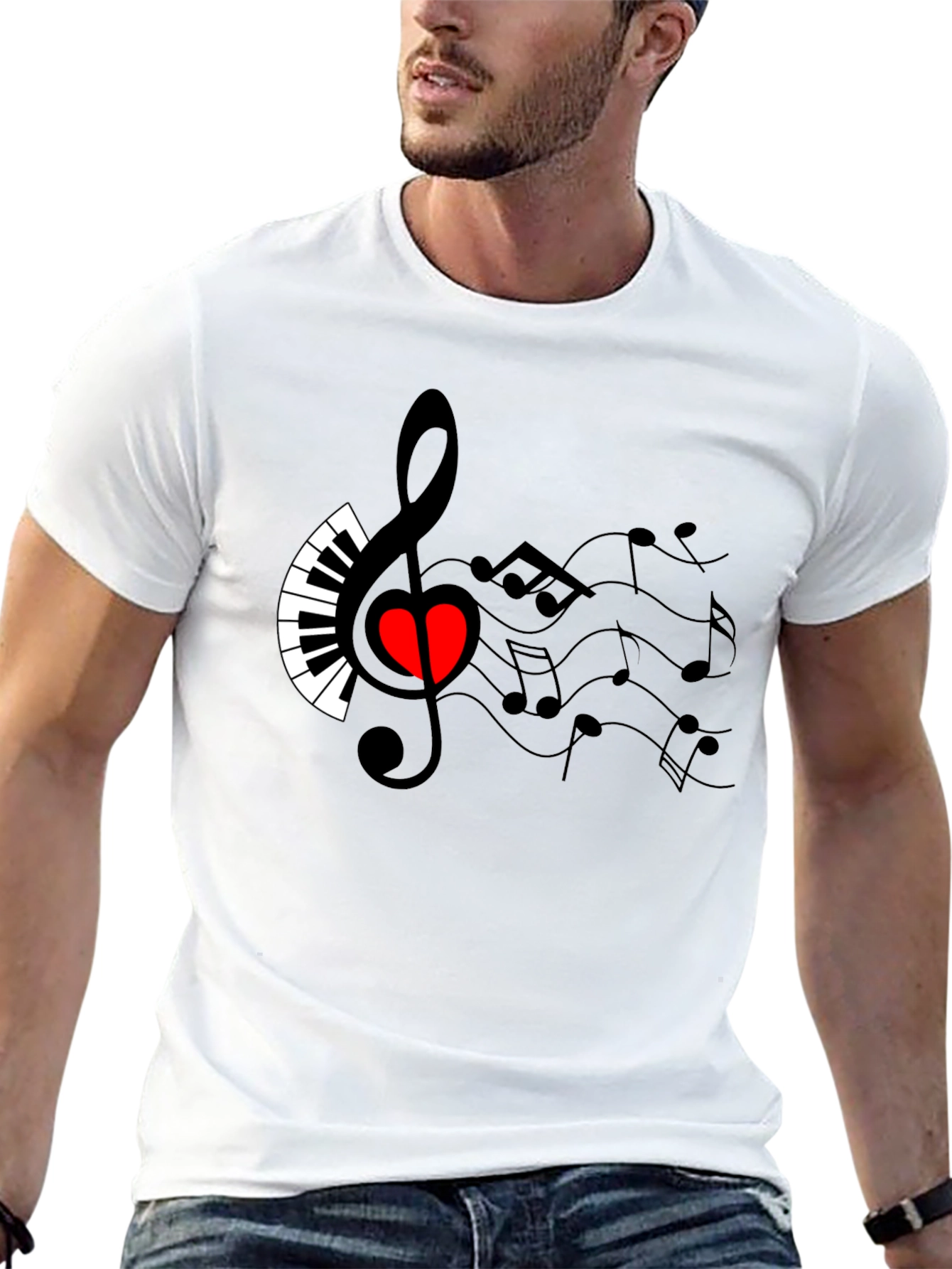 Musical Heart T-Shirt - Express Your Passion