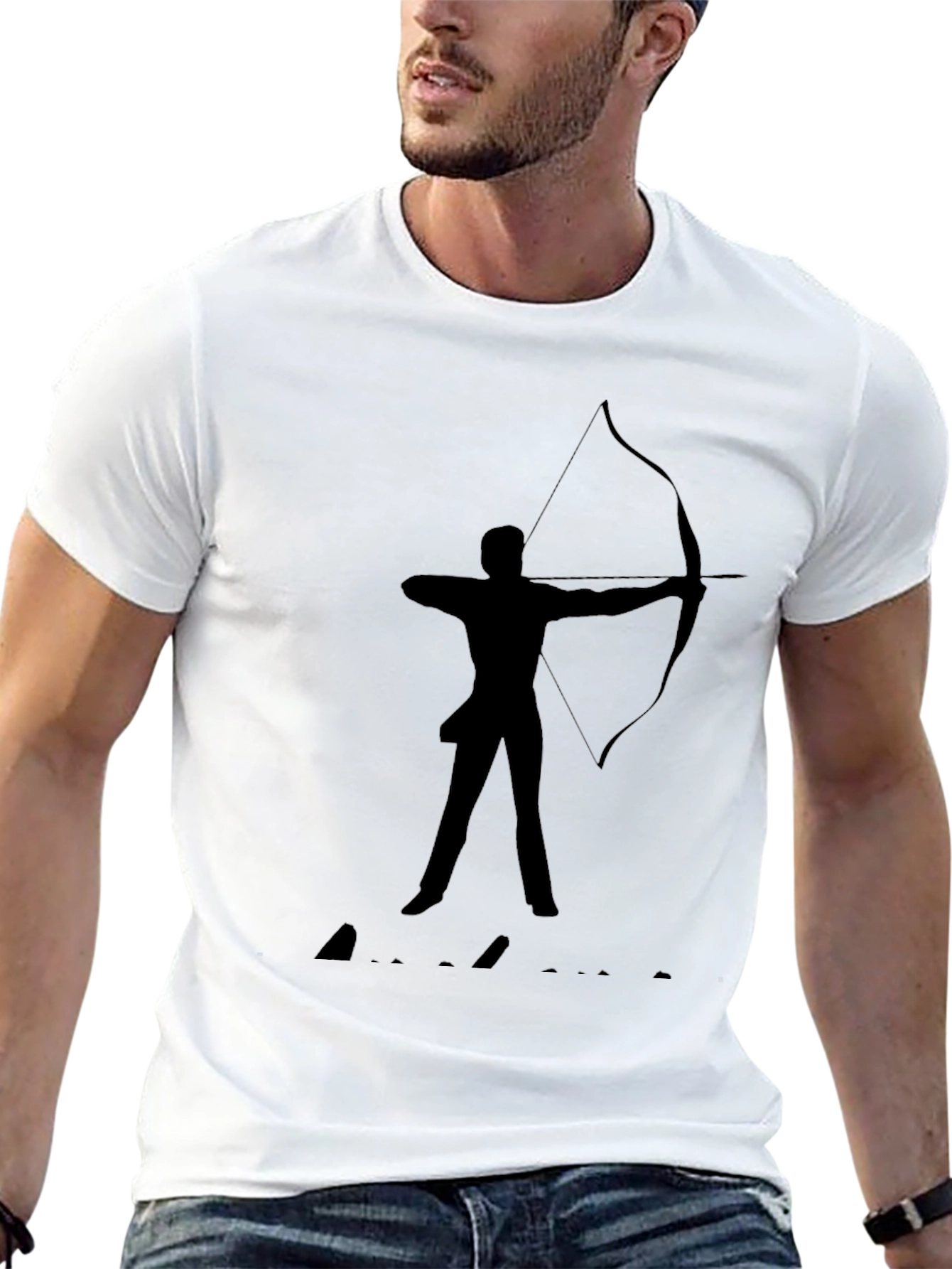 Archery Silhouette Black T-Shirt