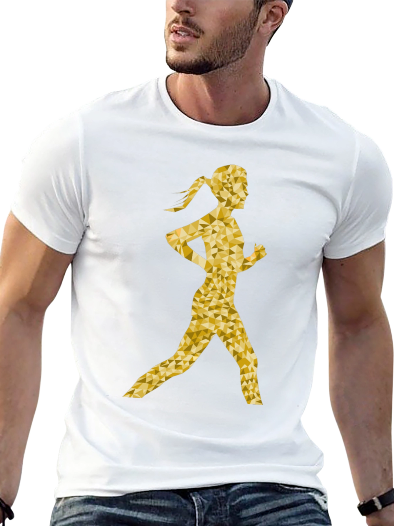 Golden Runner Graphic T-Shirt