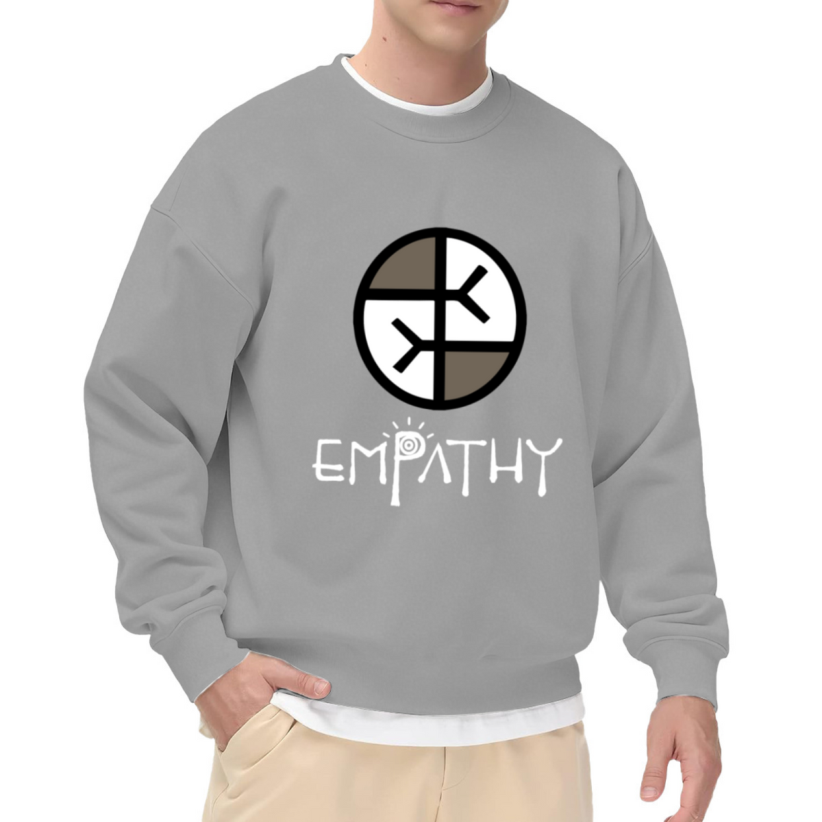 Empathy Symbol Crewneck Sweatshirt - Kindness Compassion Mental Health Pullover