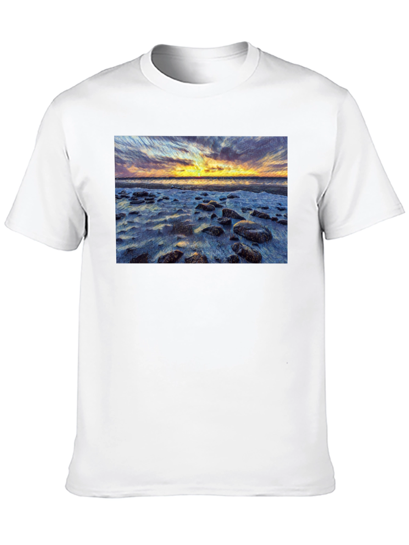 Sunset Beach Print T-Shirt