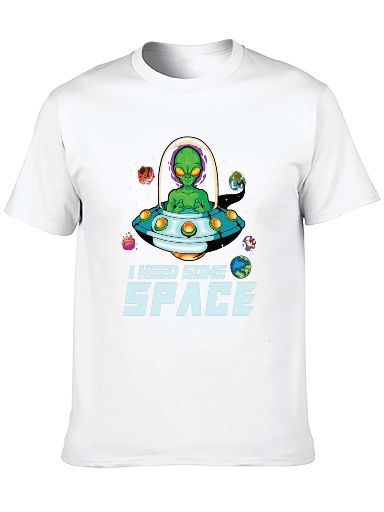 I Need Some Space Alien UFO Graphic T-Shirt