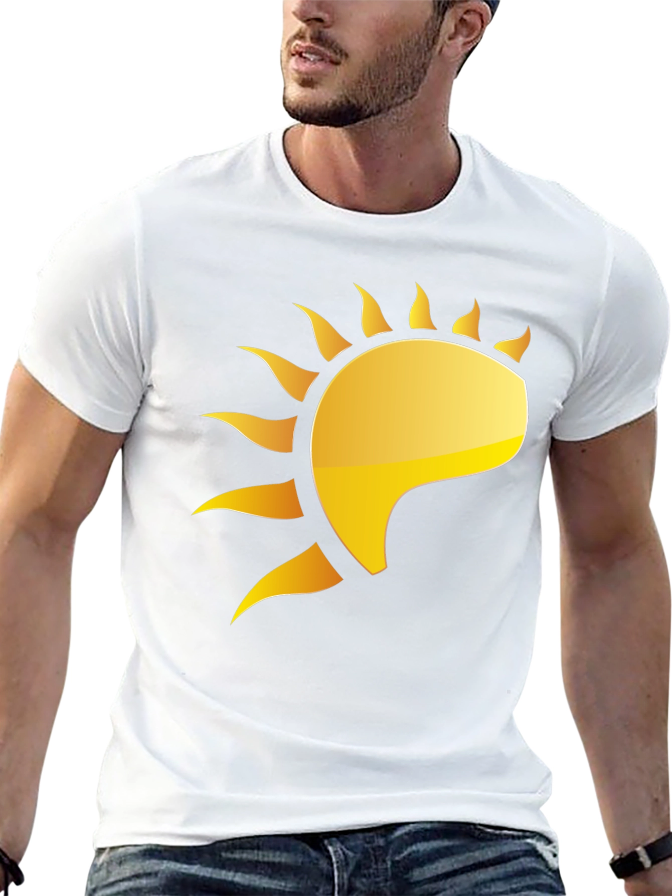Golden Sun Graphic Black T-Shirt
