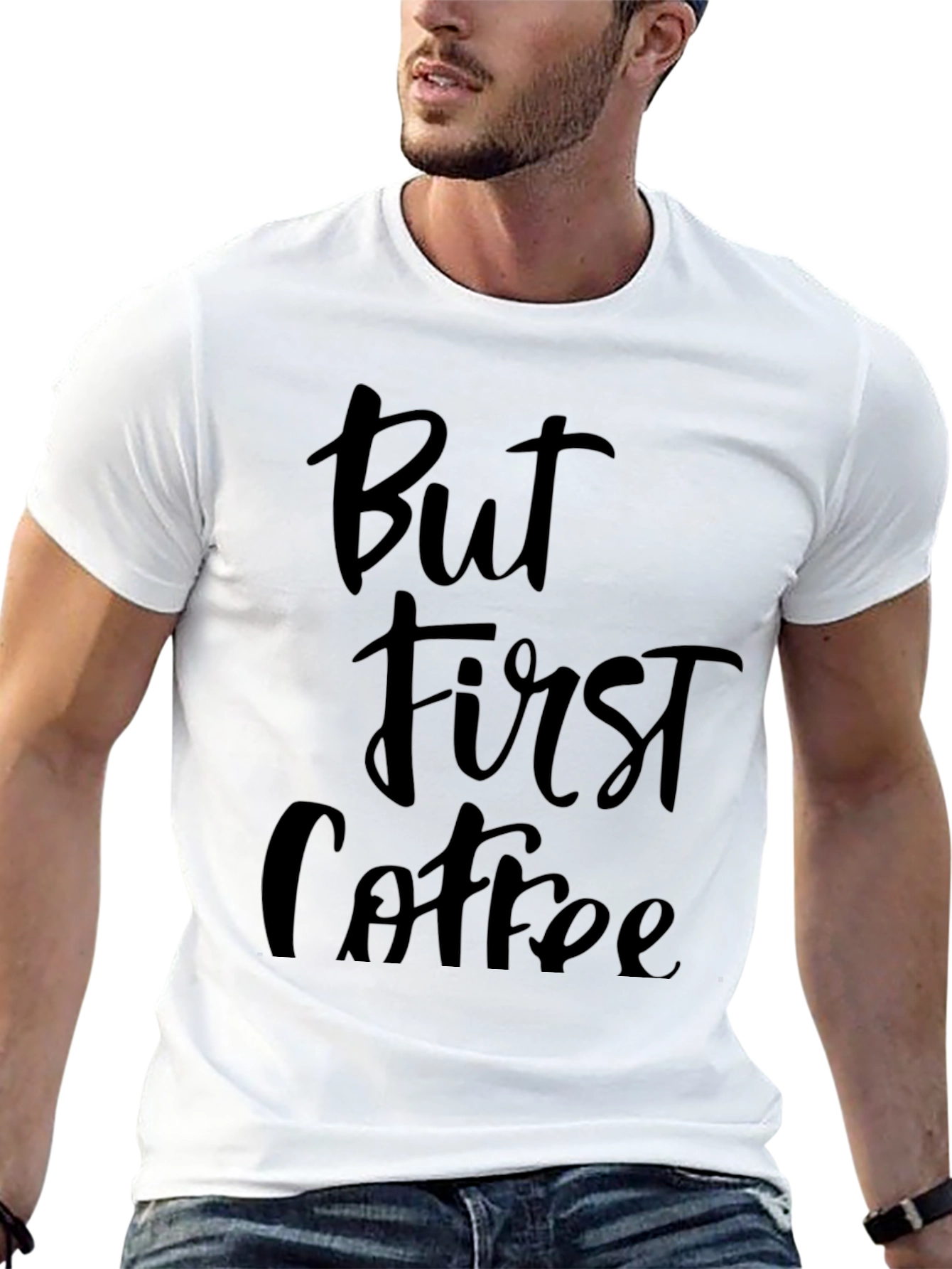 But First Coffee Graphic Tee - Unisex Black T-Shirt