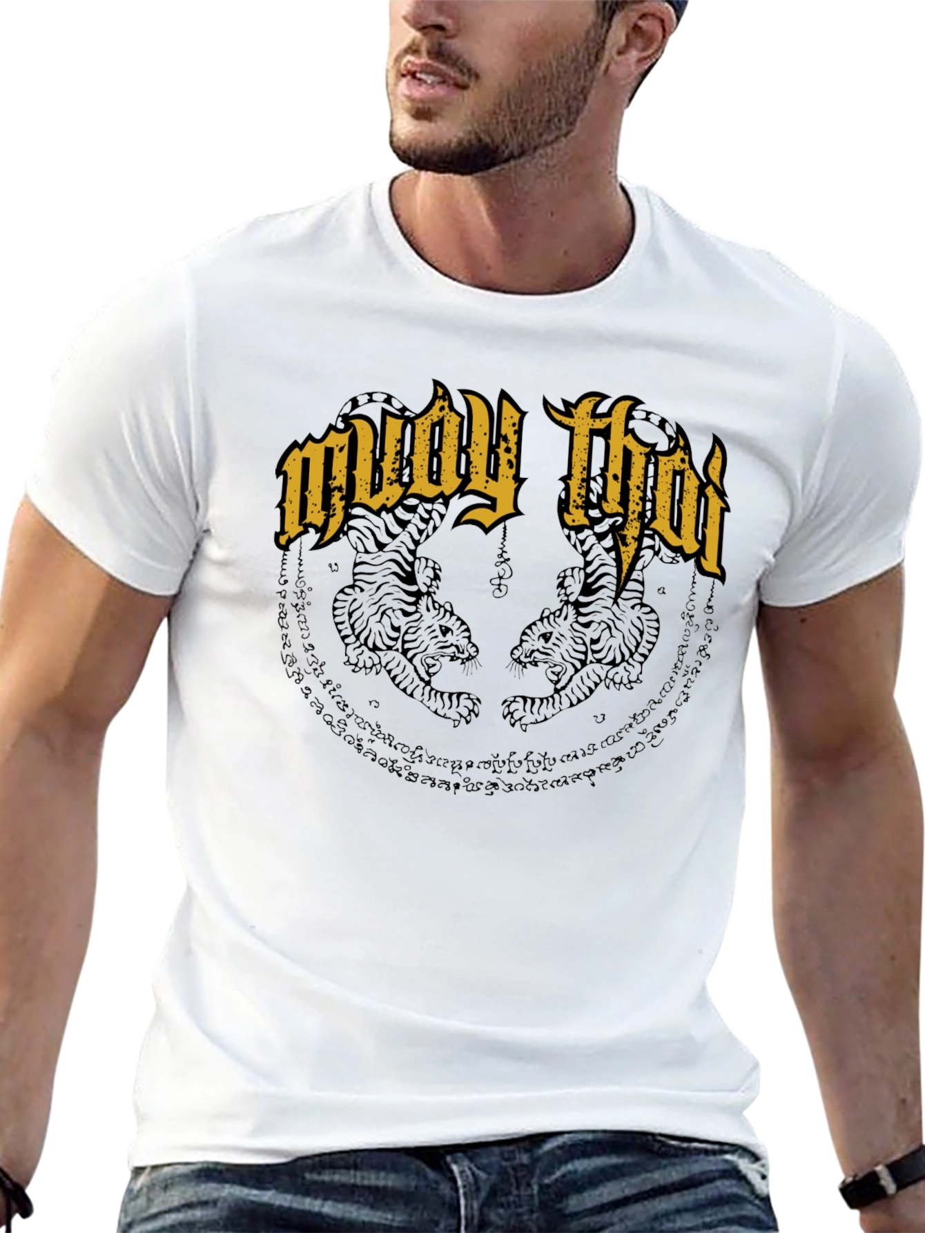 Muay Thai Tiger T-Shirt - Black