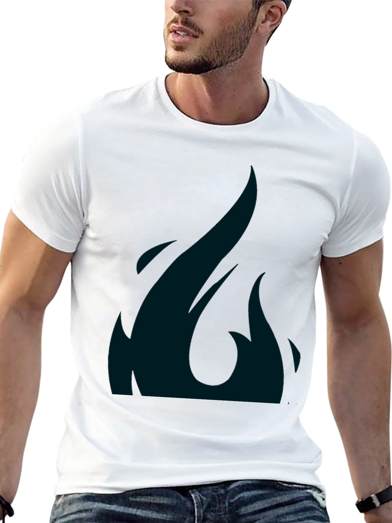 Mens Black T-Shirt with Graphic
