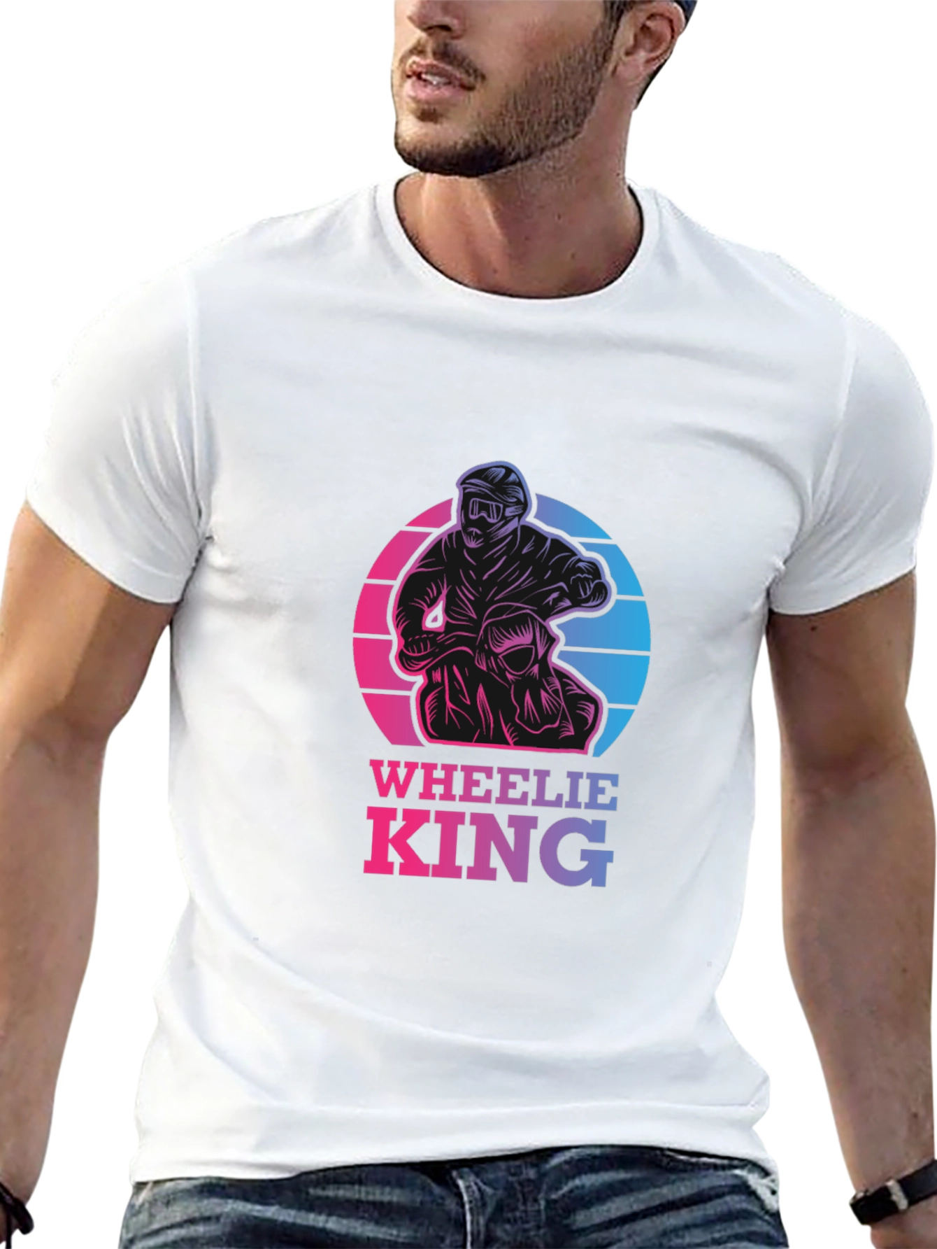 Wheelie King Graphic Tee - Motorbike T-Shirt