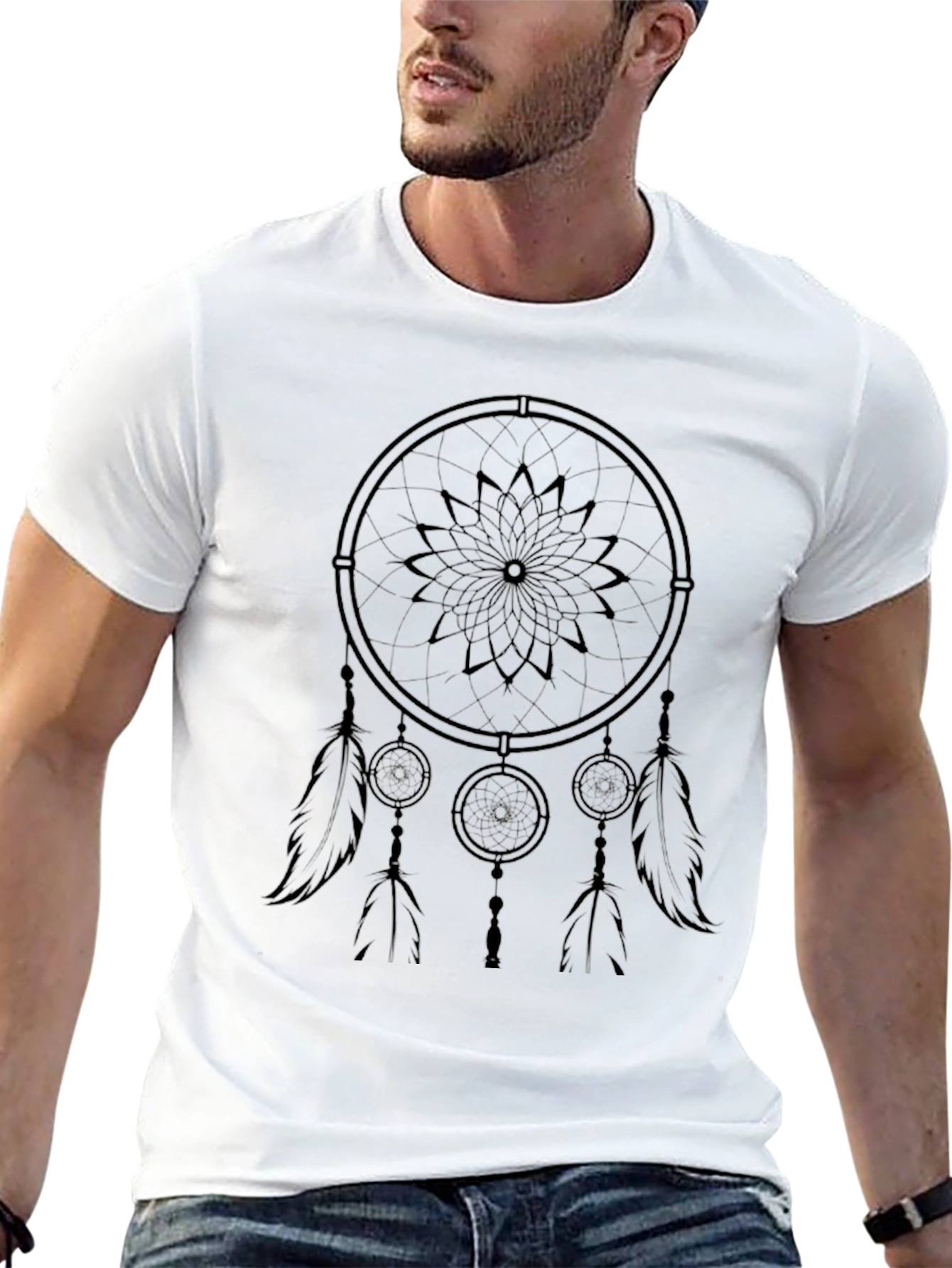 Dreamcatcher Graphic Tee - Stylish Black T-Shirt