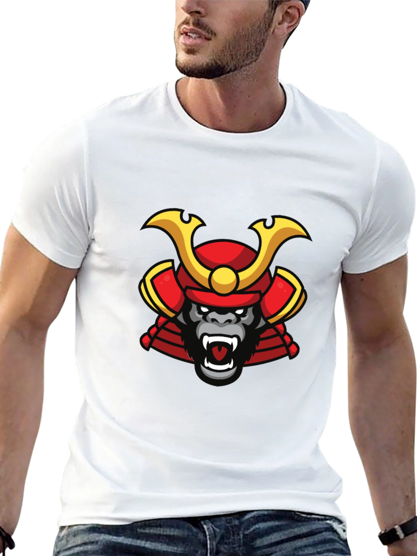 Samurai Gorilla Graphic Tee - Cool Unique Design