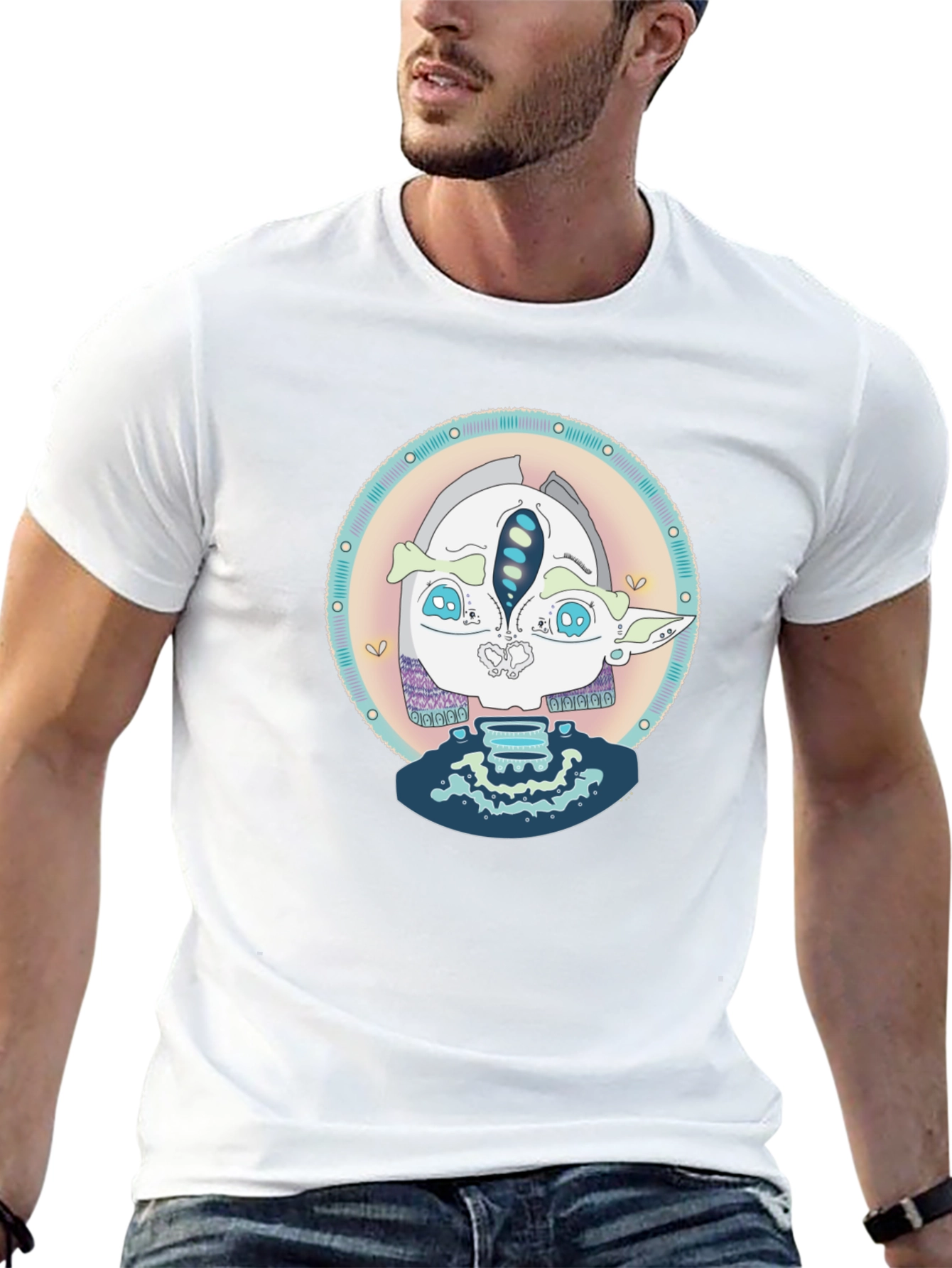 Unique Graphic Tee - Quirky Alien Design