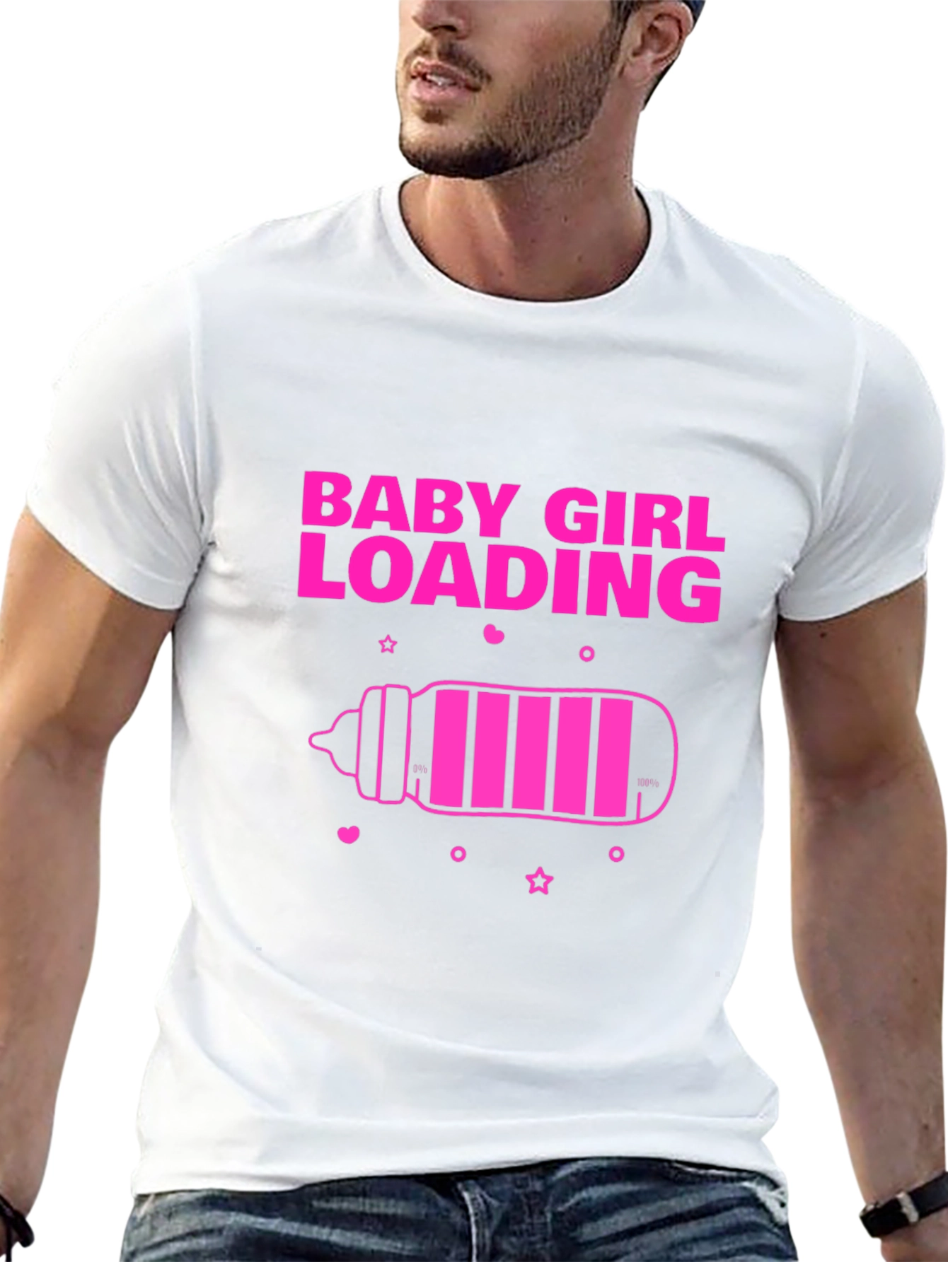 Baby Girl Loading T-Shirt - Pregnancy Announcement Tee