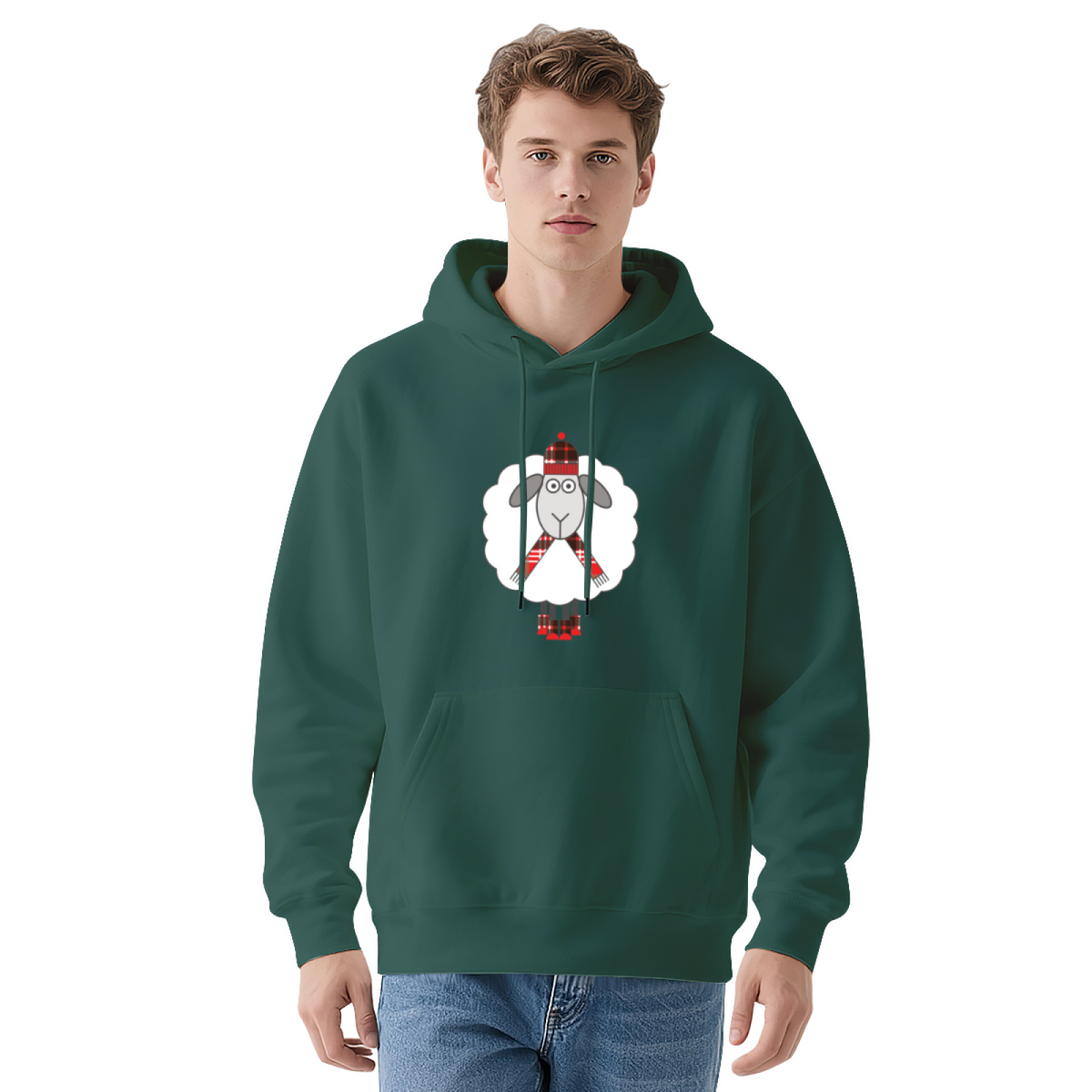 Cozy Plaid Sheep Winter Hoodie