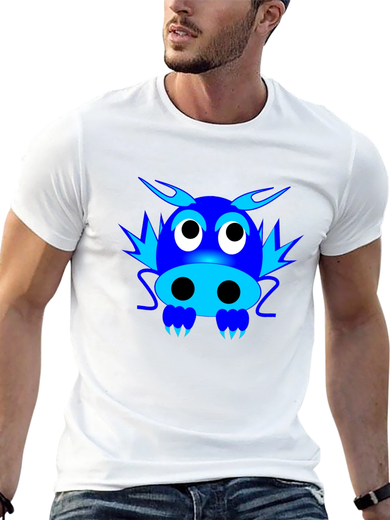 Cartoon Dragon Graphic T-Shirt