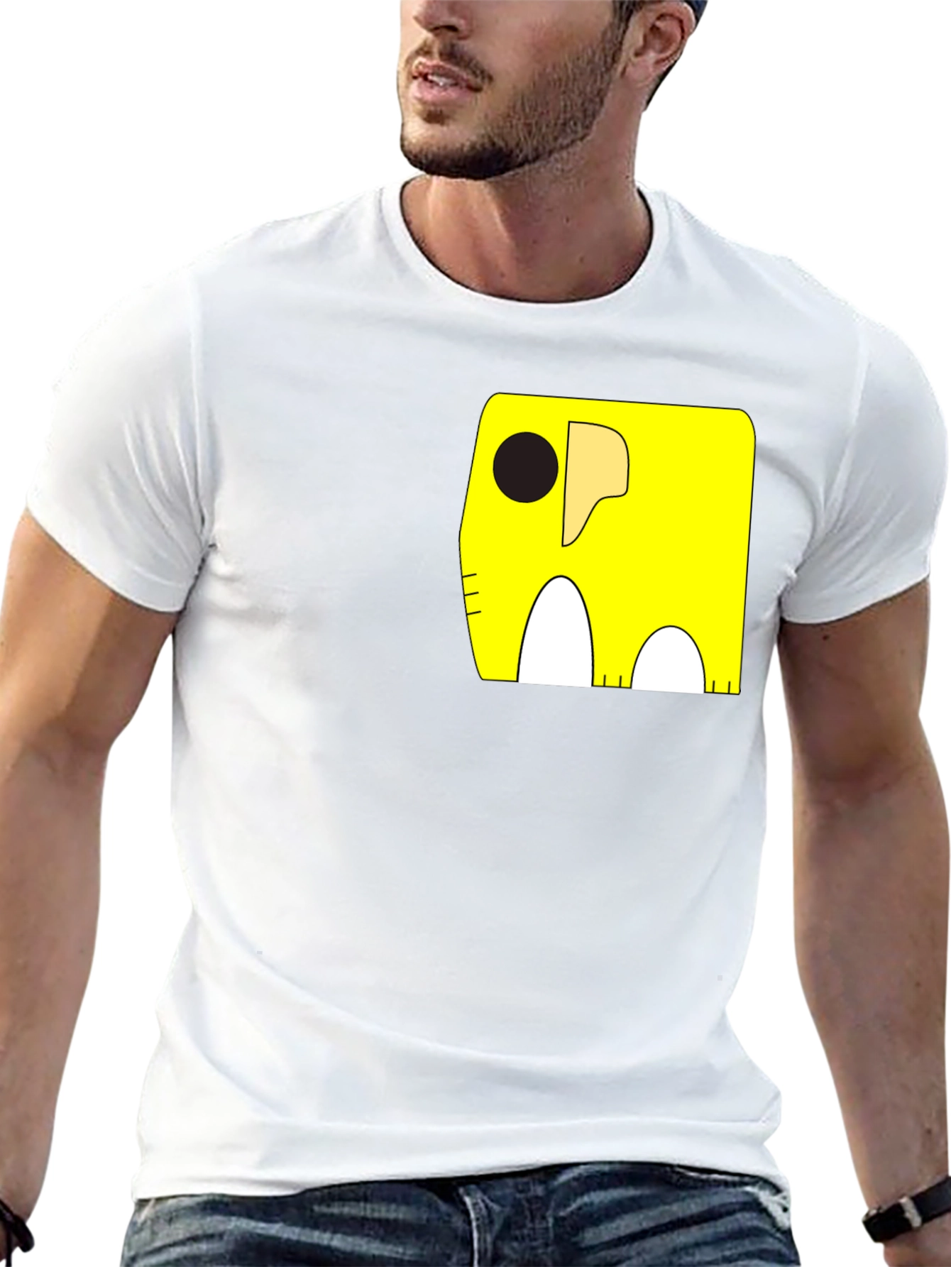Cartoon Elephant Pocket T-Shirt