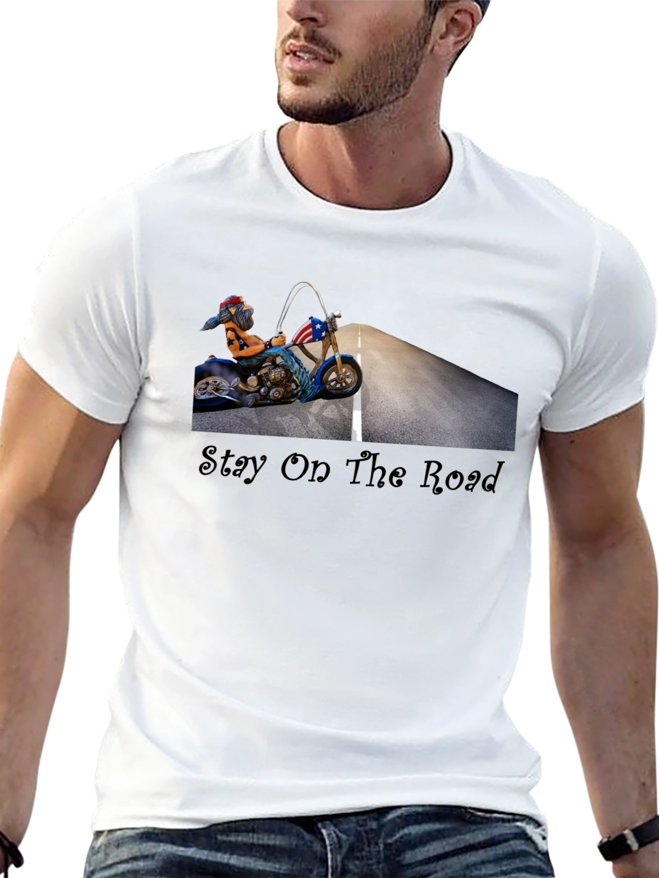 Stay On The Road Biker T-Shirt