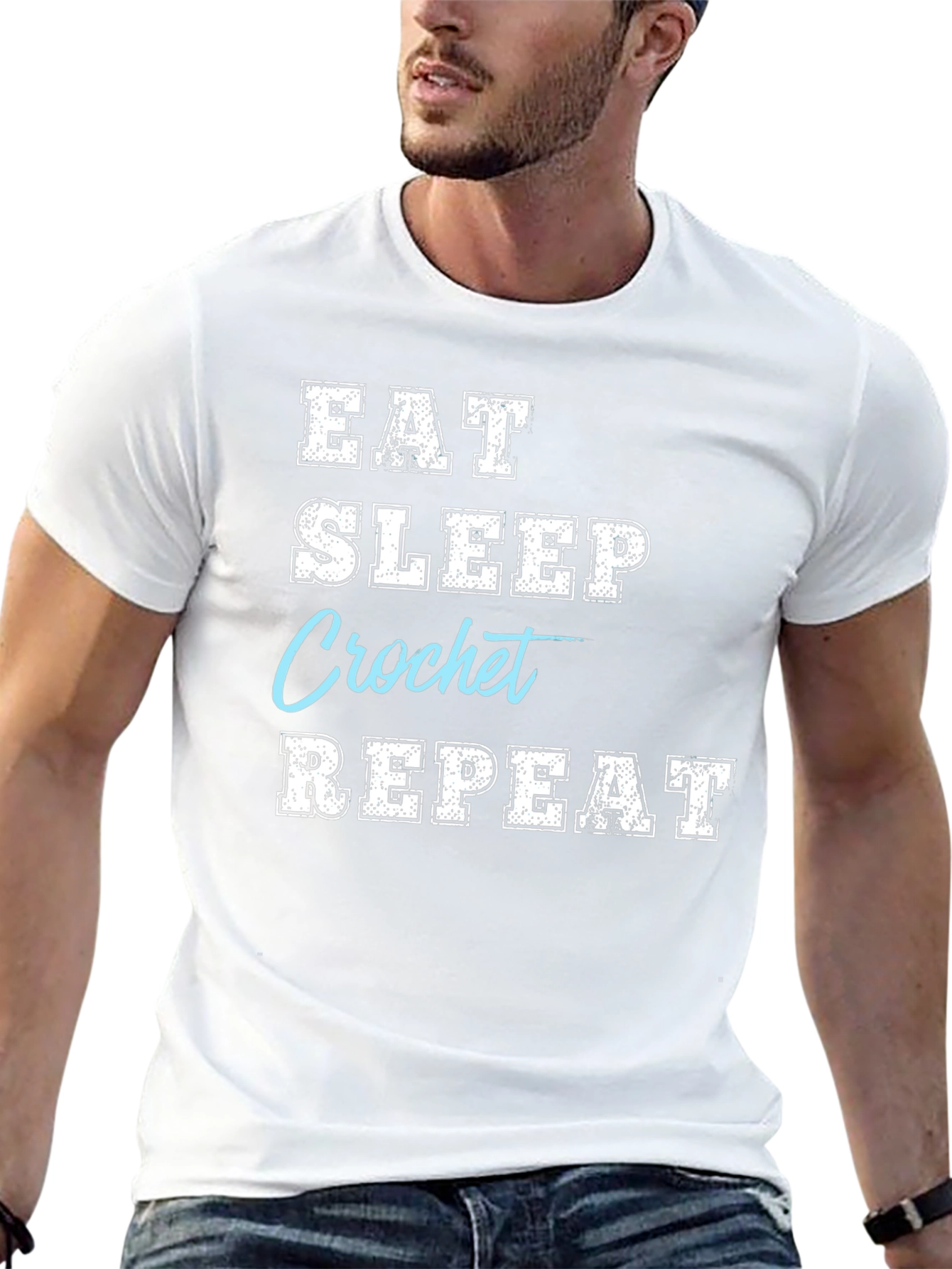 Eat Sleep Crochet Repeat T-Shirt