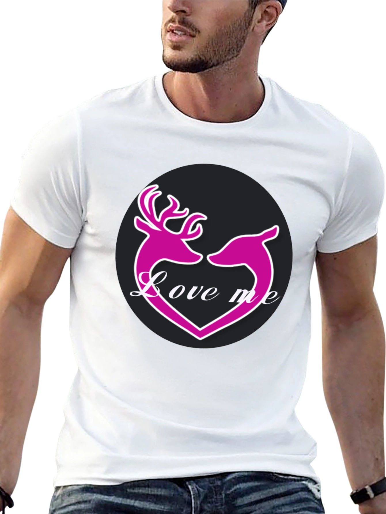 Love Me Deer Heart Graphic T-Shirt