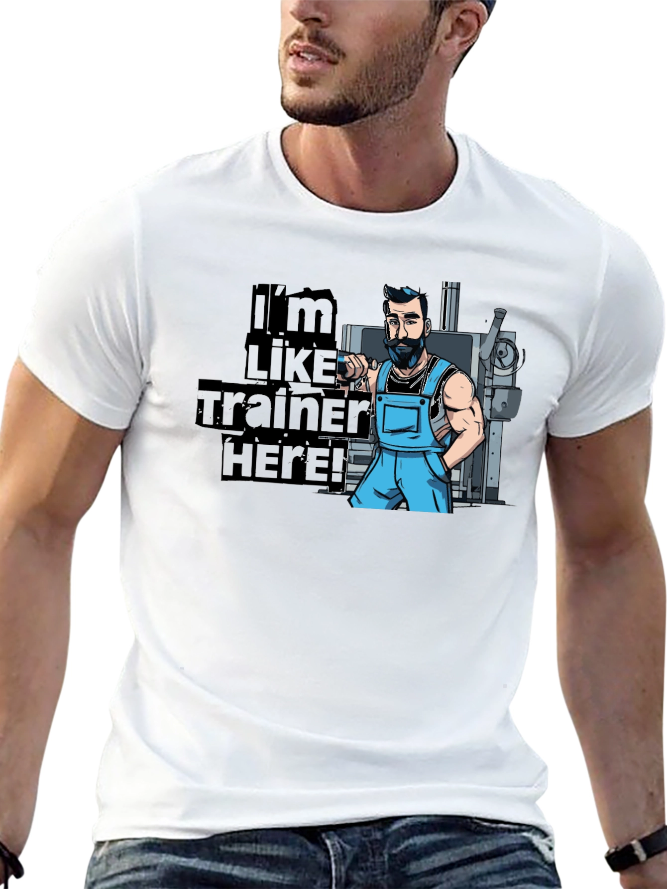 Im Like Trainer Here! Black Graphic T-Shirt