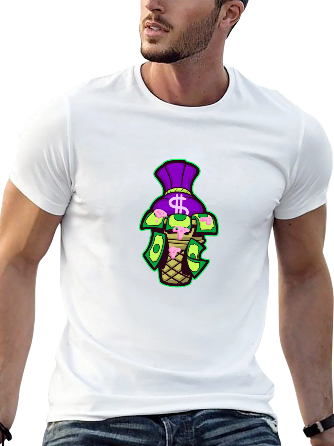 Money Bag Cone Graphic Tee