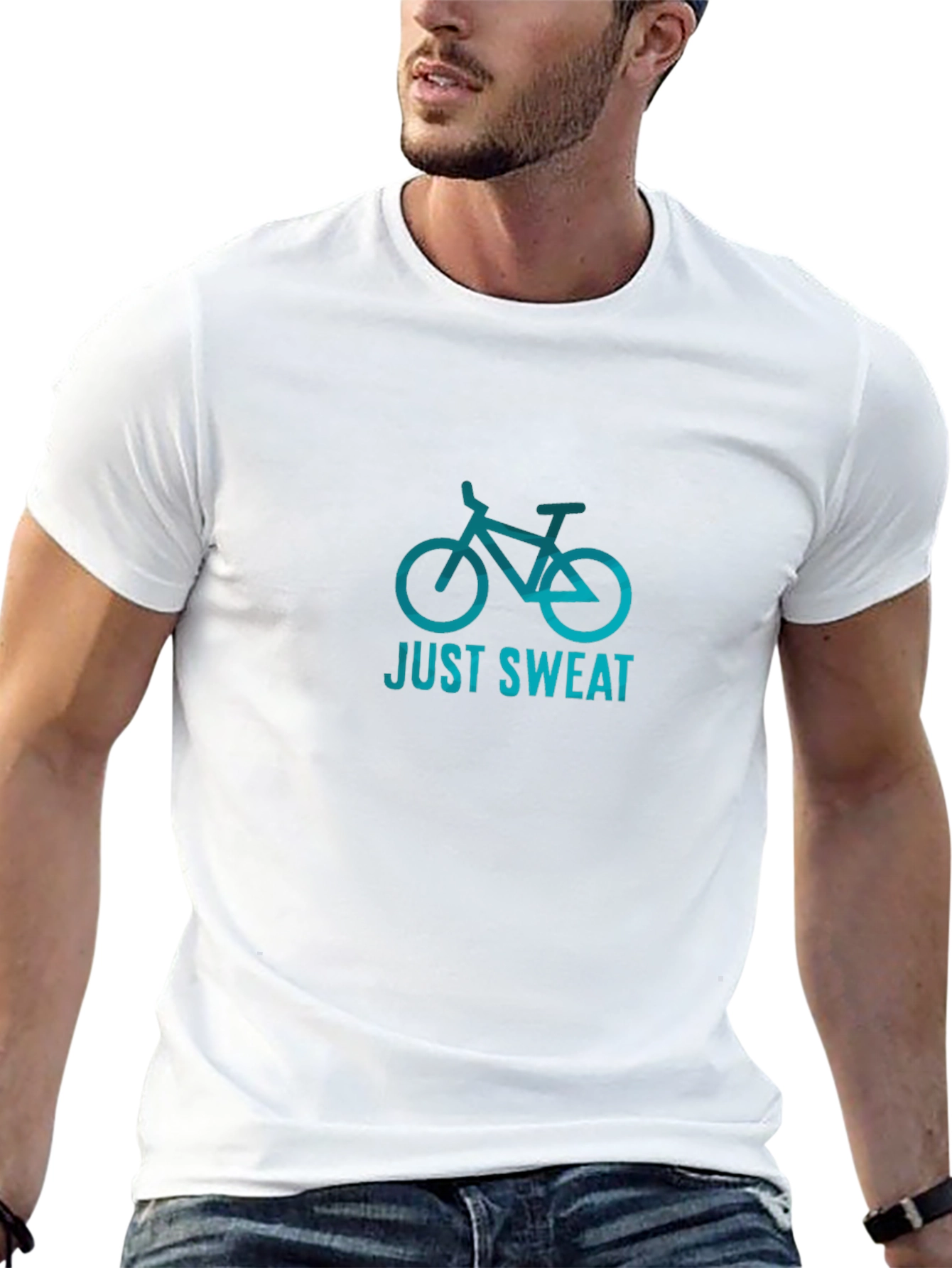 Just Sweat Black Graphic Tee