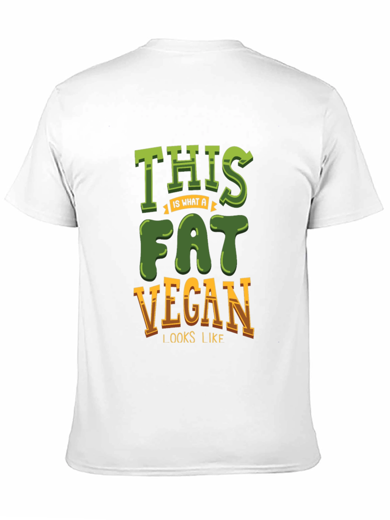 Fat Vegan T-Shirt - Funny Vegetarian Tee