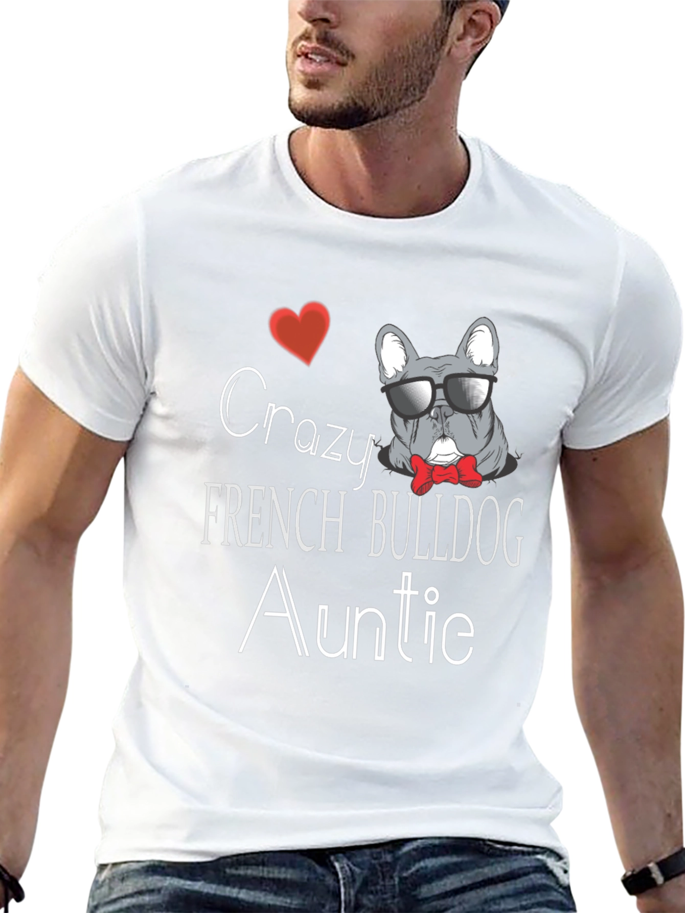 Crazy French Bulldog Auntie T-Shirt