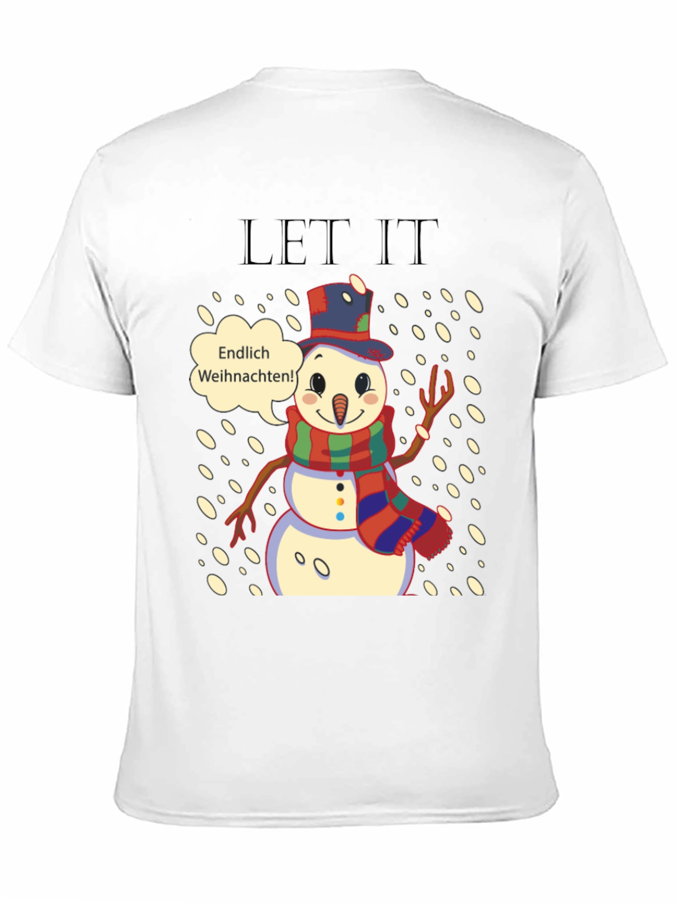 Festive Snowman T-Shirt - Endlich Weihnachten!