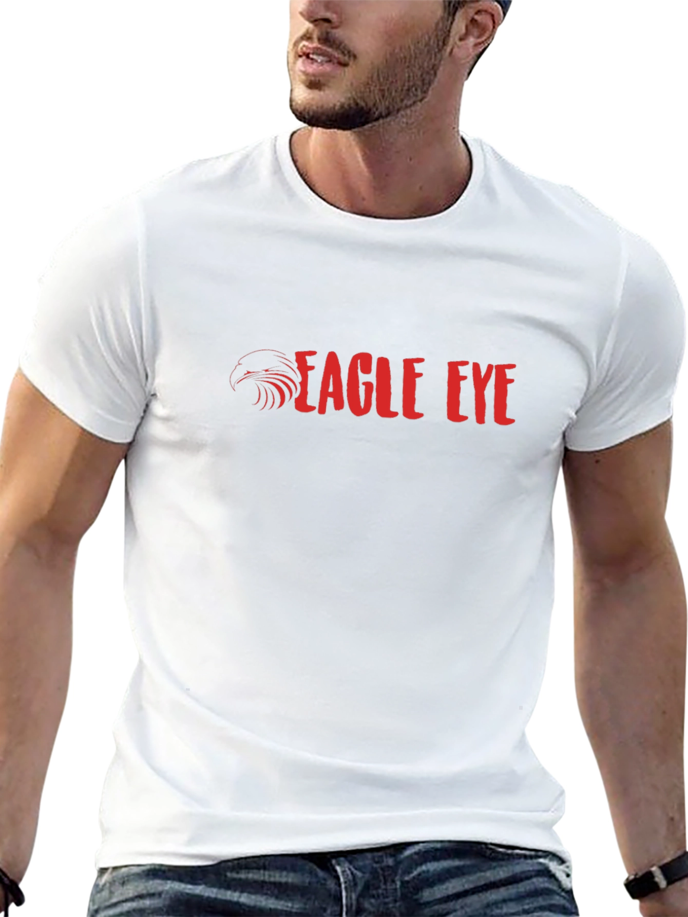 Eagle Eye Graphic Print Black T-Shirt
