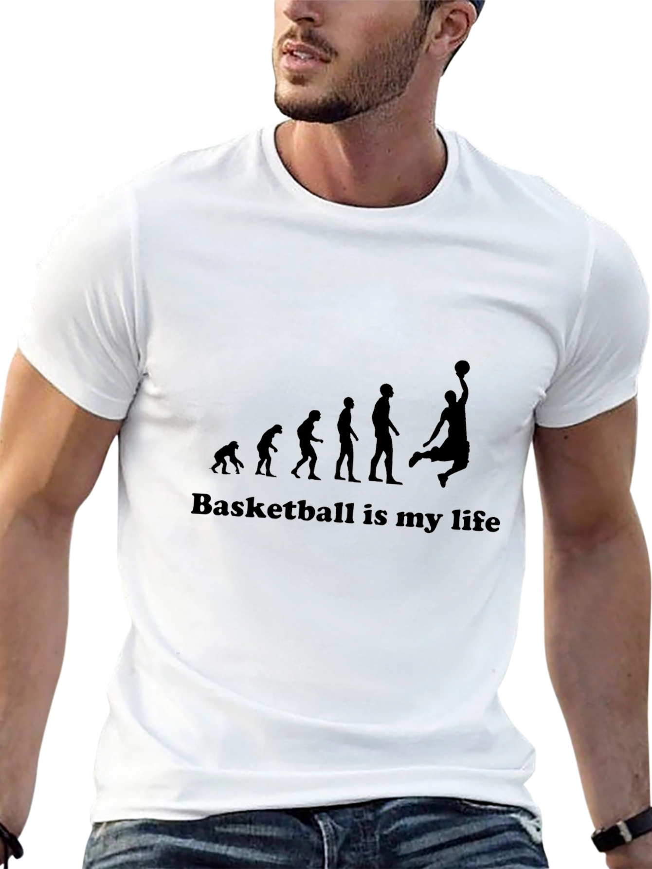 Basketball Evolution Graphic T-Shirt