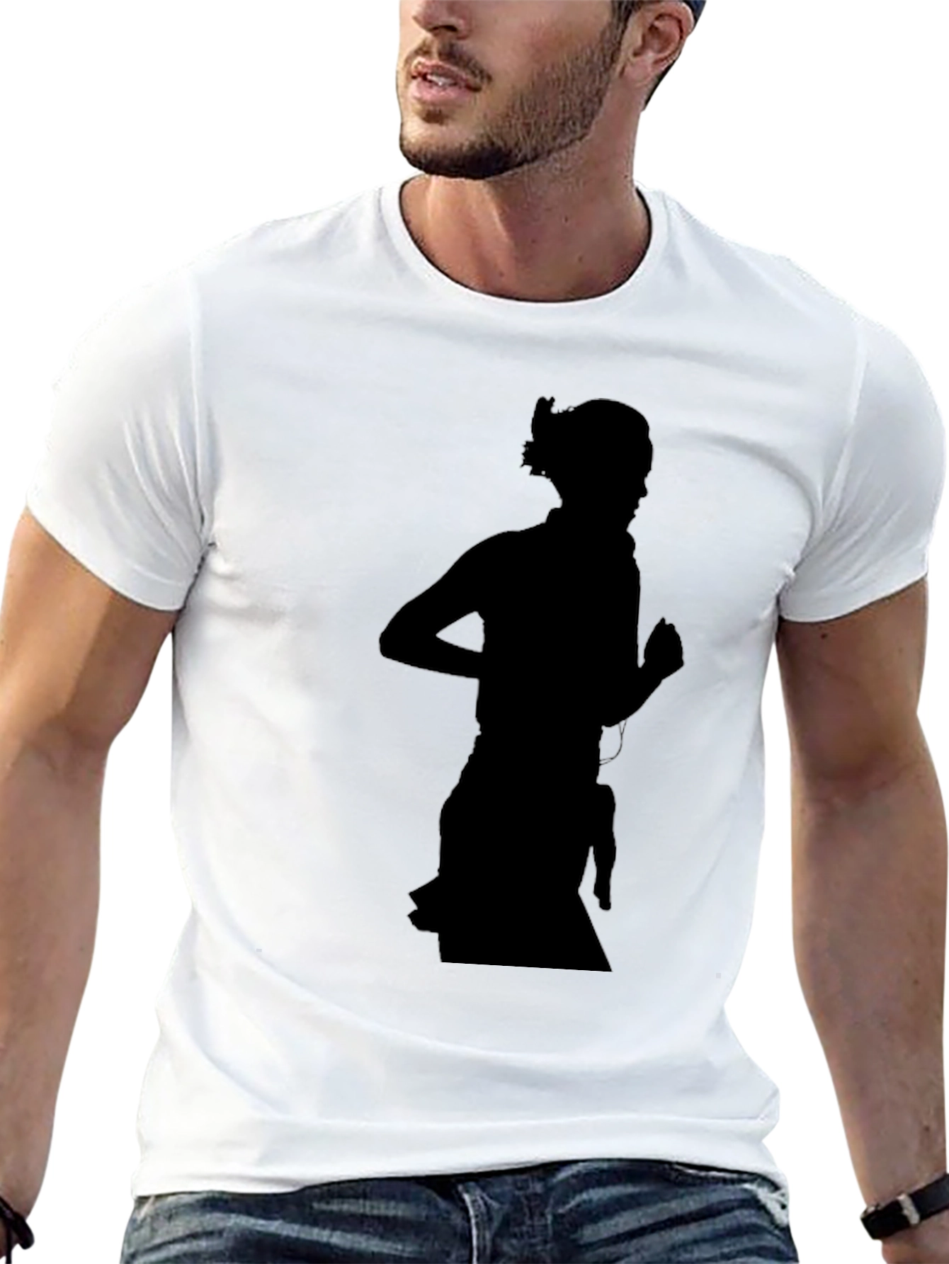 Silhouette Runner Graphic Tee - Black