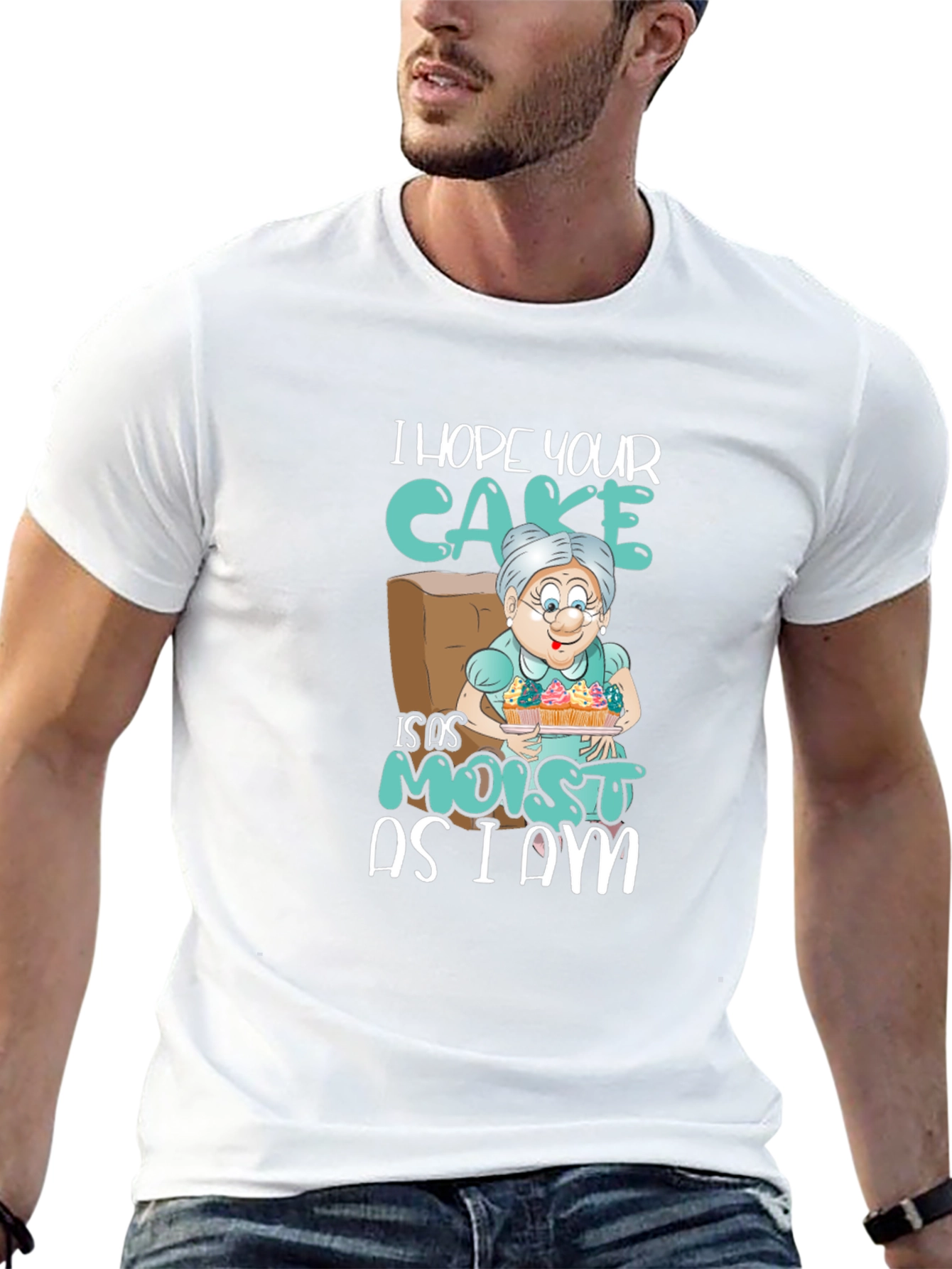 Moist Cake Grandma T-Shirt Funny Sarcastic Tee