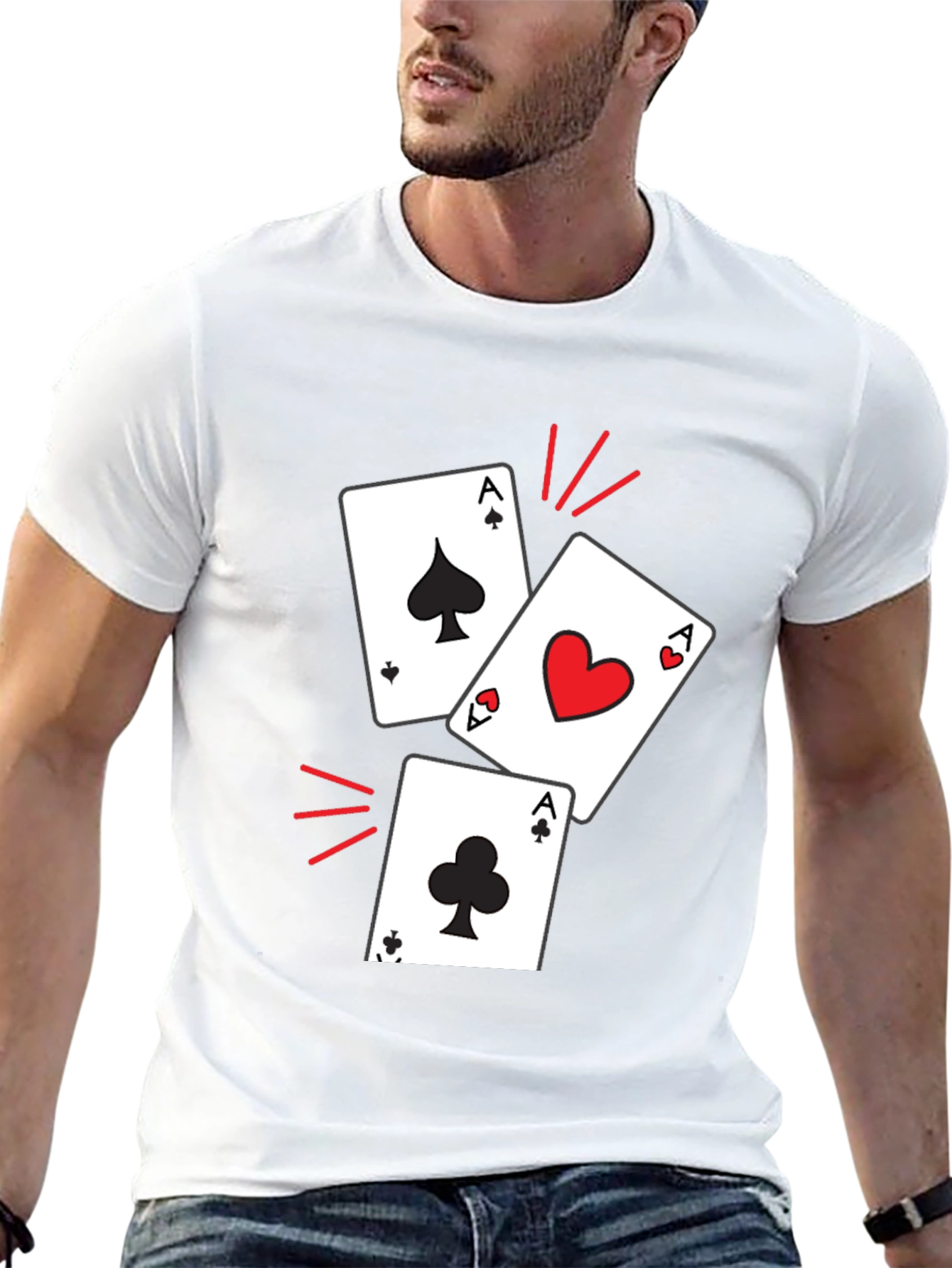 Ace Cards Graphic T-Shirt - Lucky Hand Tee