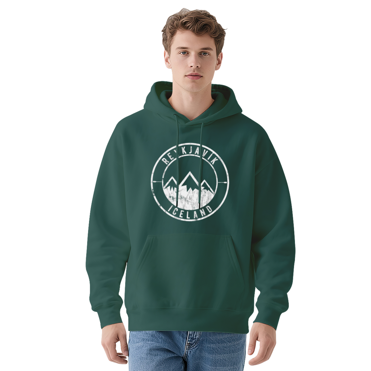 Premium Graphic Hoodie - Reykjavik Iceland