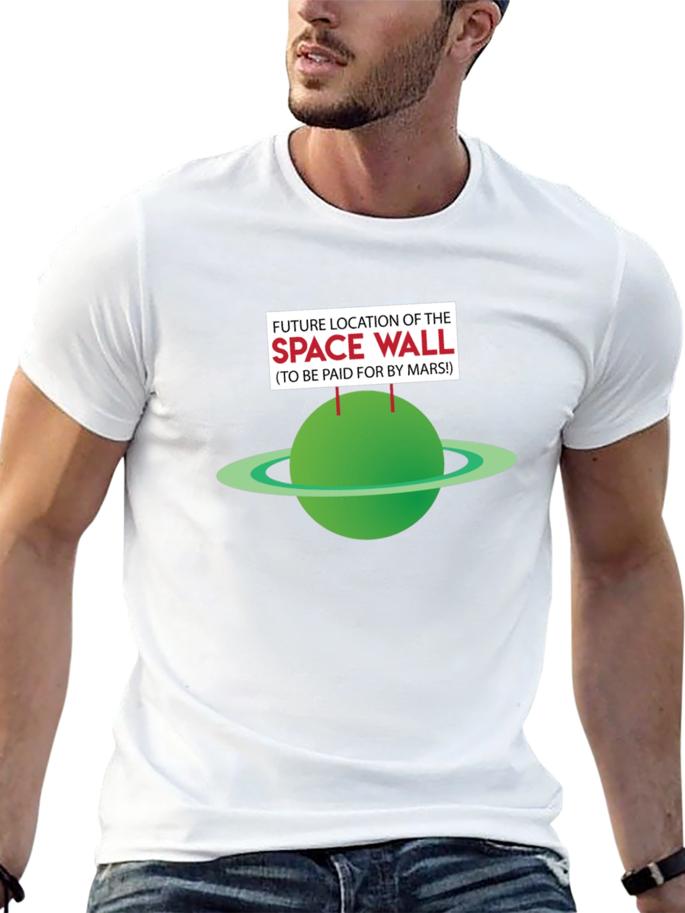 Future Space Wall T-Shirt - Paid by Mars!