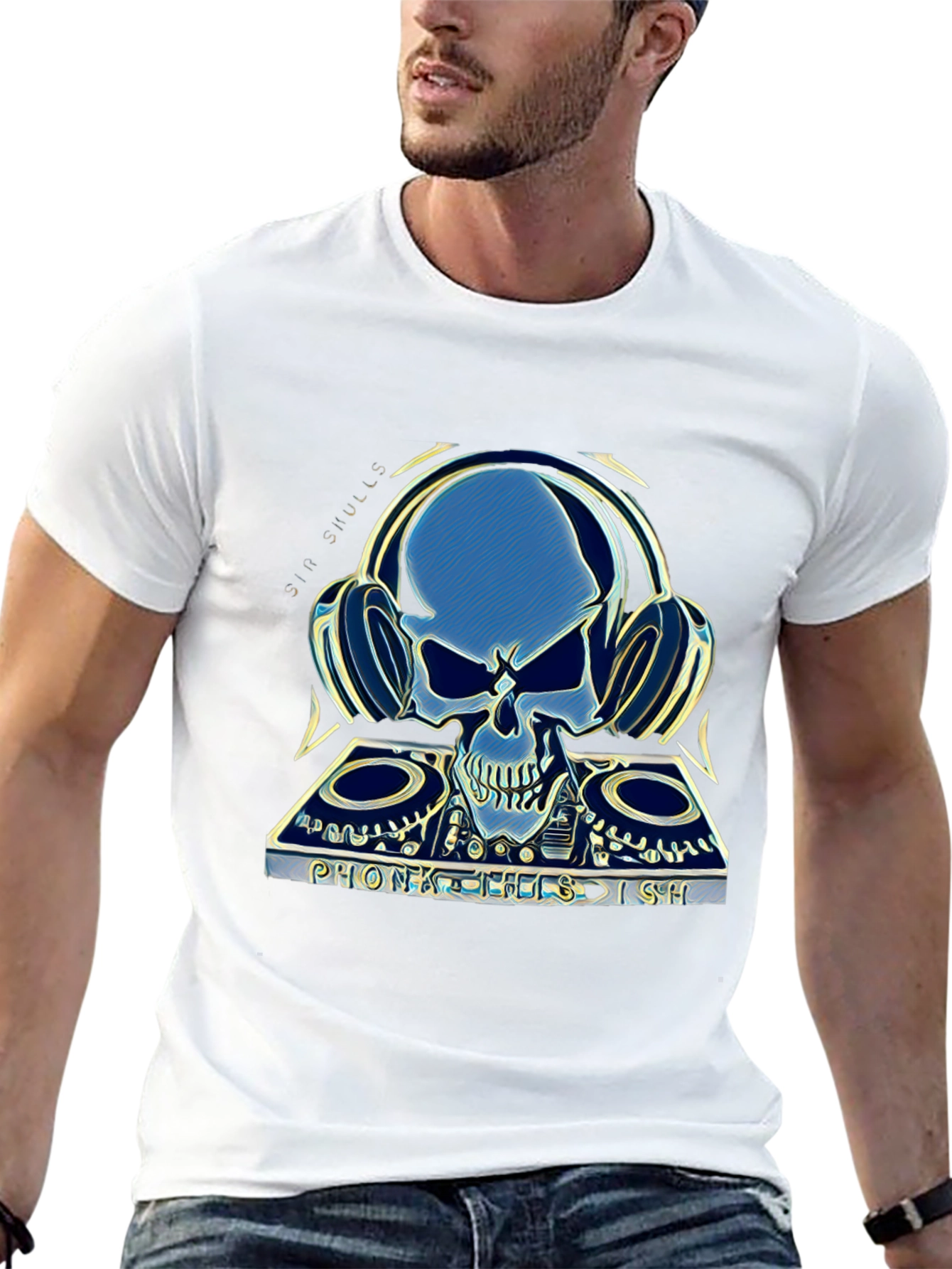 Skull DJ Graphic T-Shirt - Sin Skulls Collection