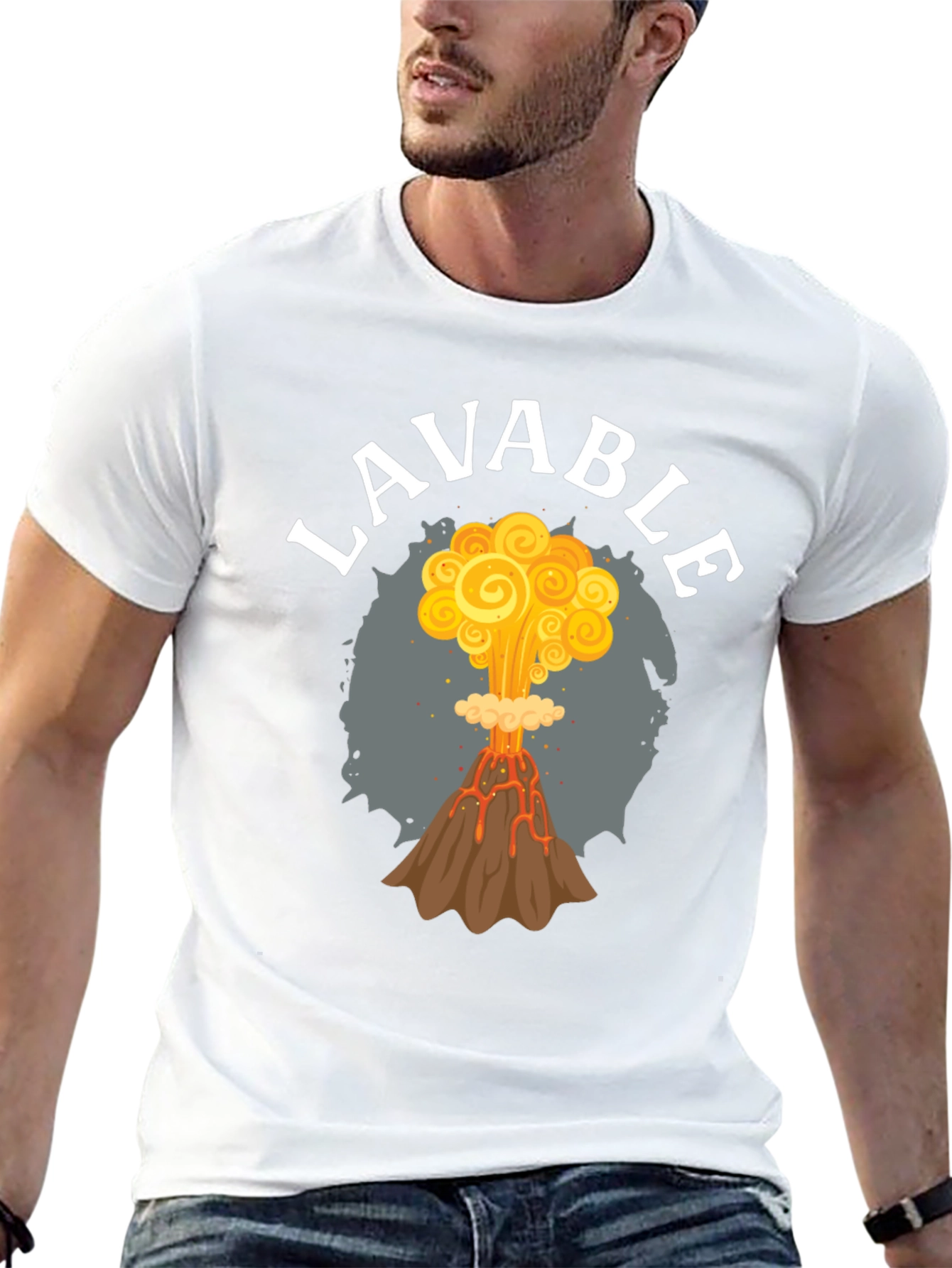 LAVABLE Volcano Eruption Graphic T-Shirt