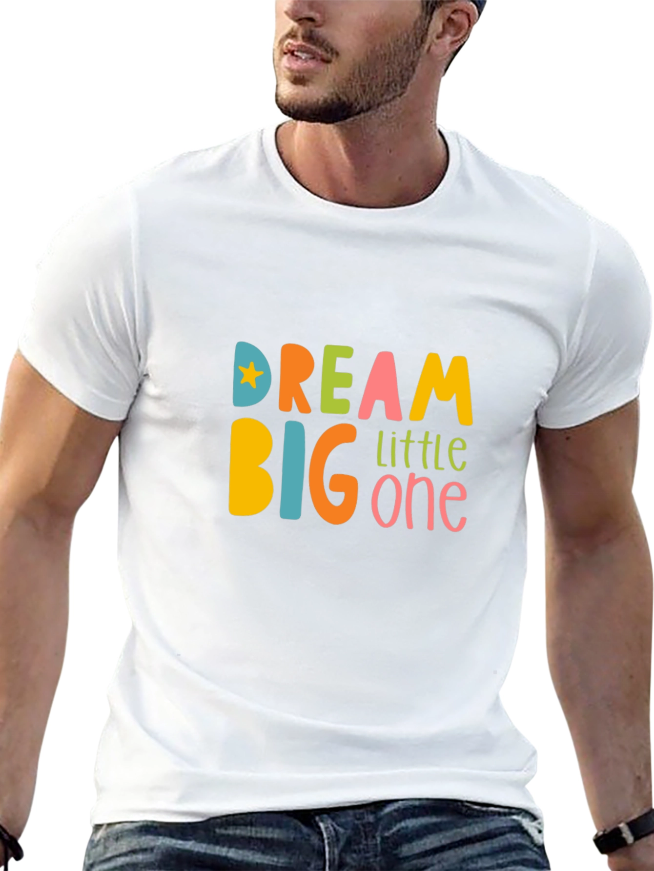 Dream Big Little One Graphic Tee - Black