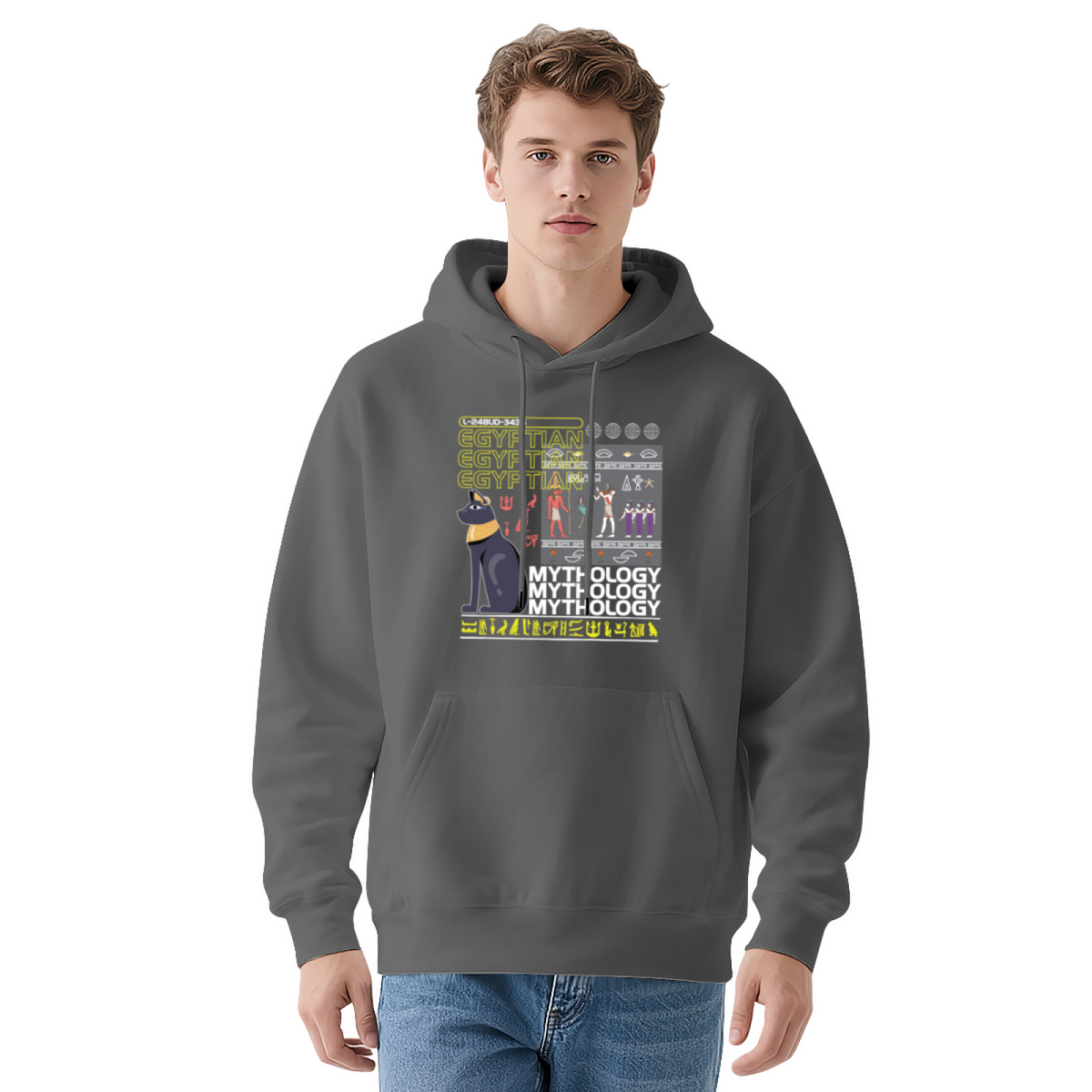 Egyptian Mythology Black Cat Graphic Hoodie