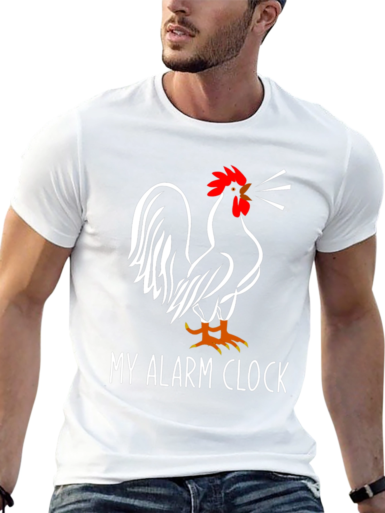 My Alarm Clock Rooster Graphic Tee - Black