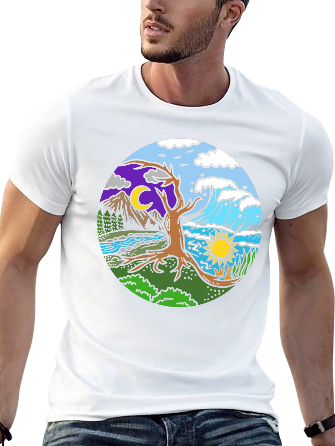 Natures Balance T-Shirt - Day & Night Design