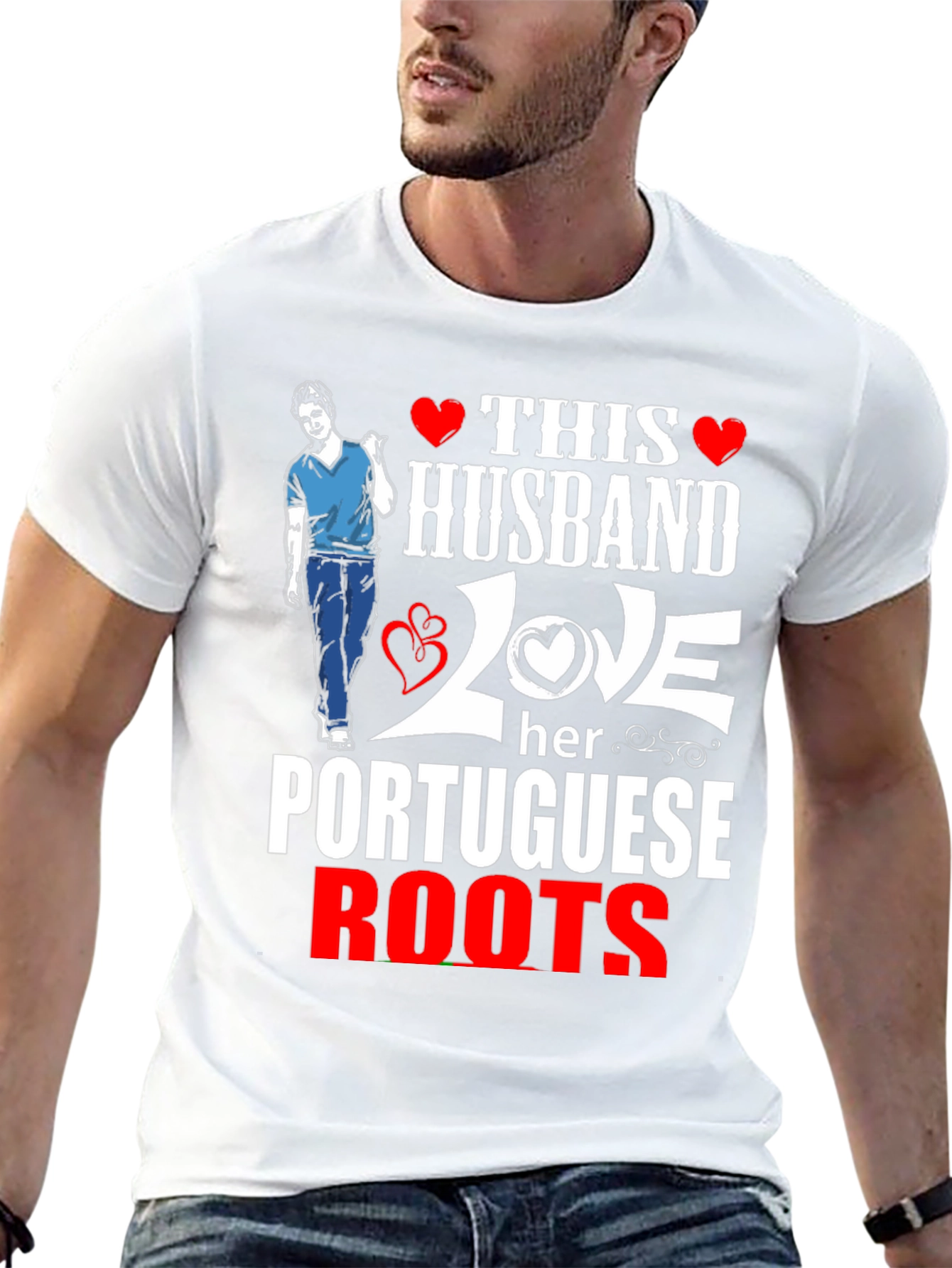 Husband Love Portuguese Roots Graphic Tee