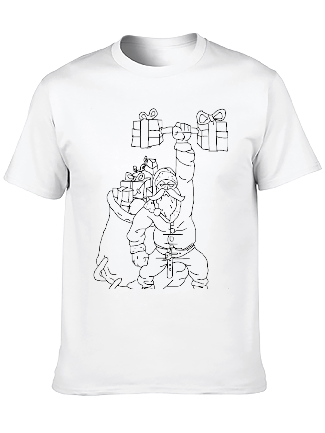 Santas Gym: Black Graphic Tee