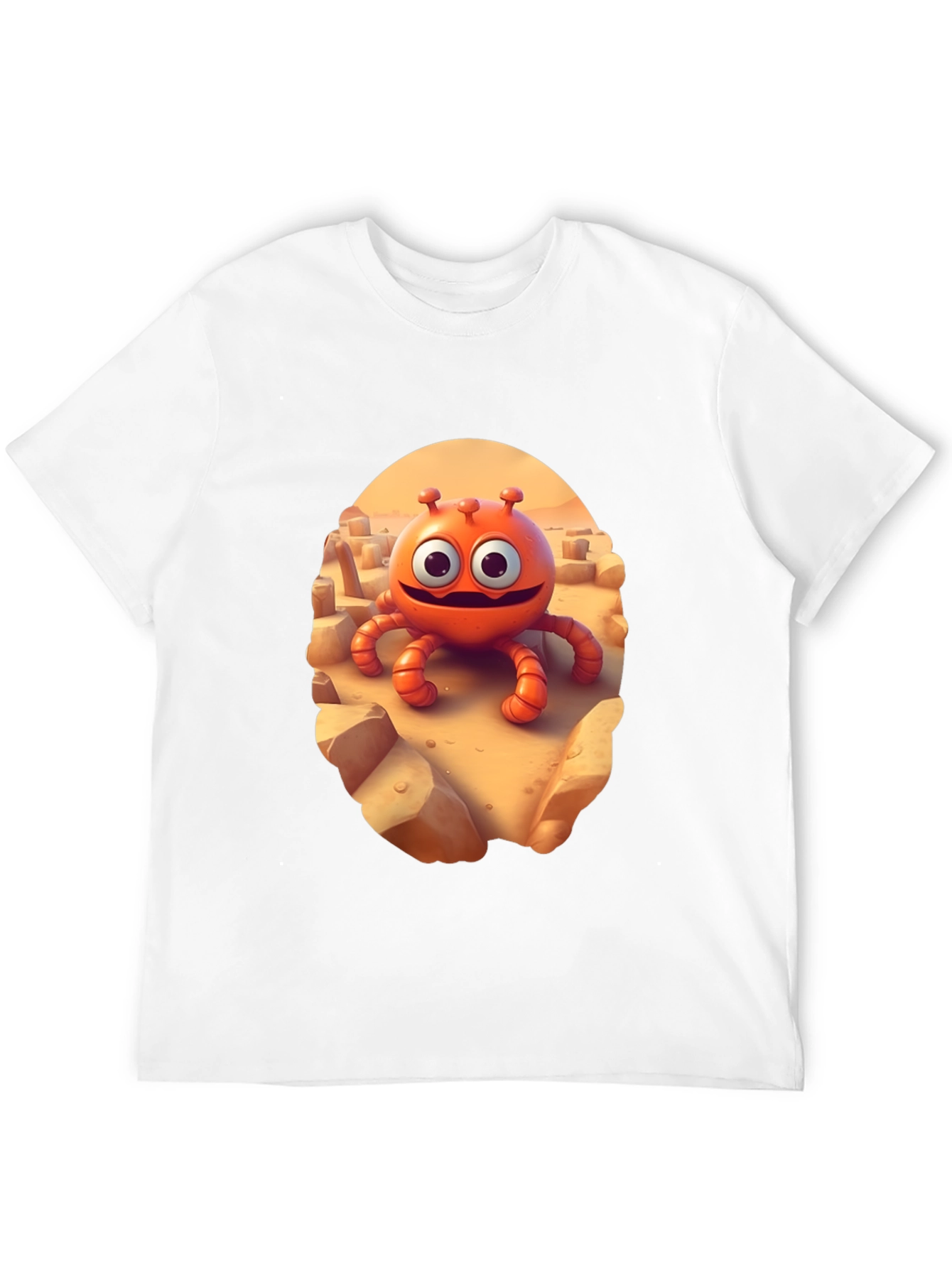 Cartoon Alien Graphic Tee - Funky Black T-Shirt