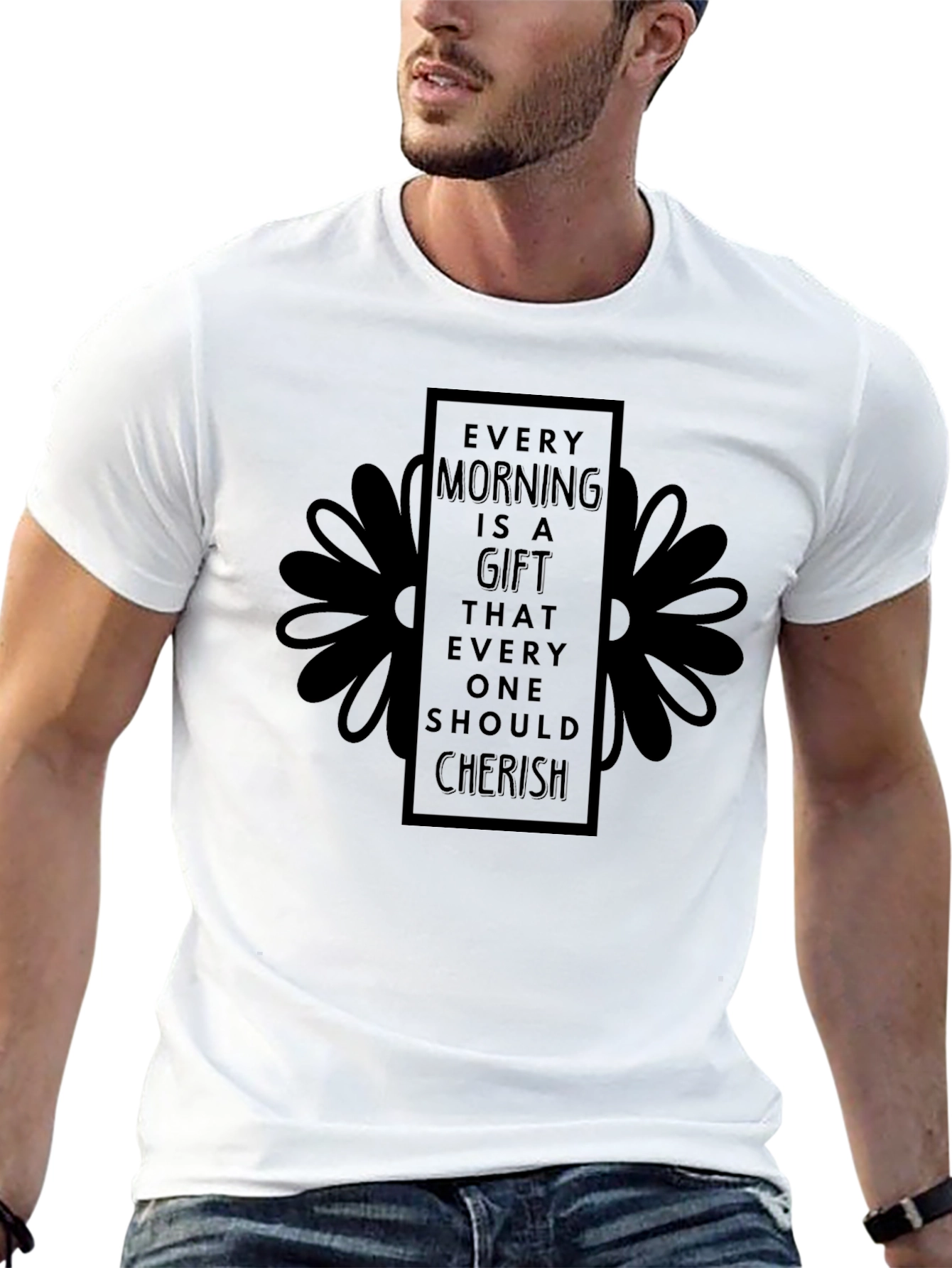 Every Morning is a Gift Black Graphic Tee