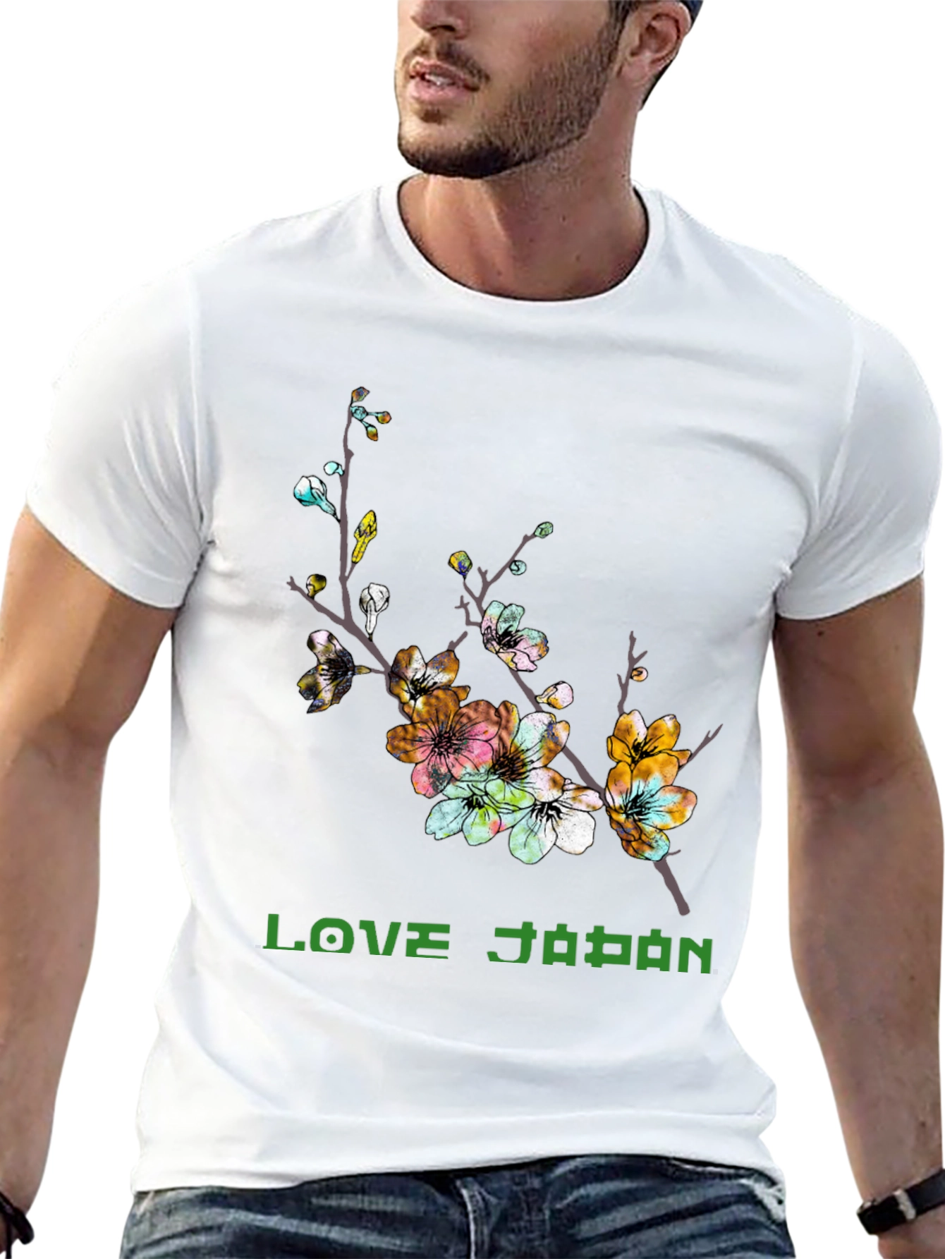 Love Japan Cherry Blossom Graphic T-Shirt