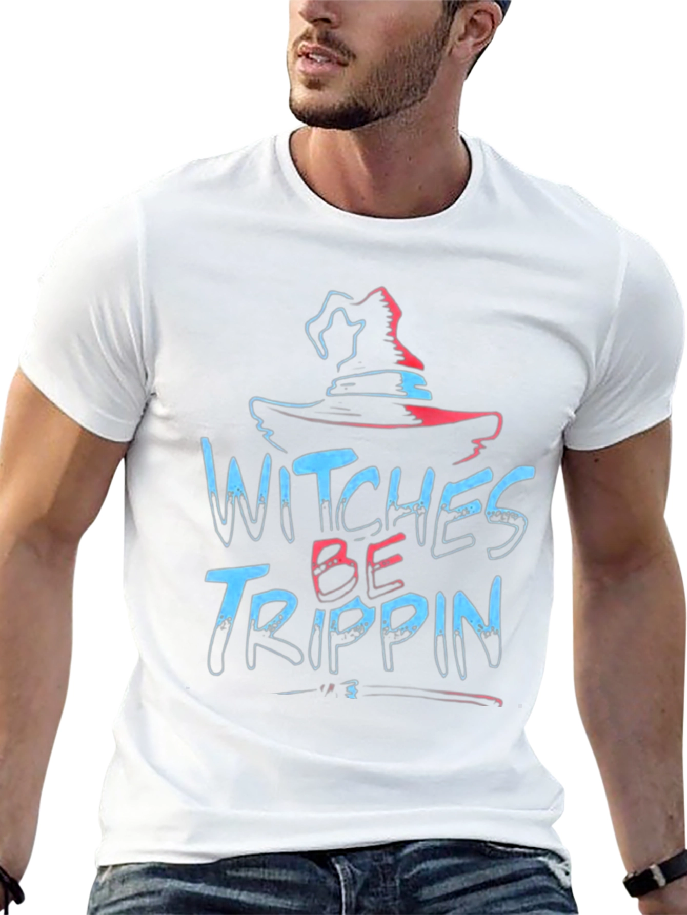 Witches Be Trippin Graphic Tee - Halloween T-Shirt