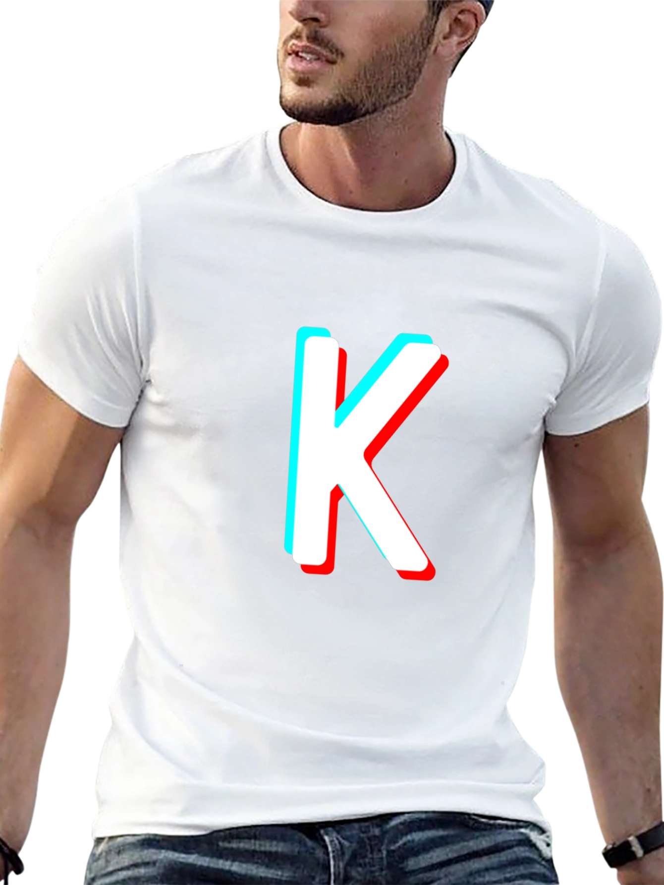 Stereoscopic K Letter T-Shirt