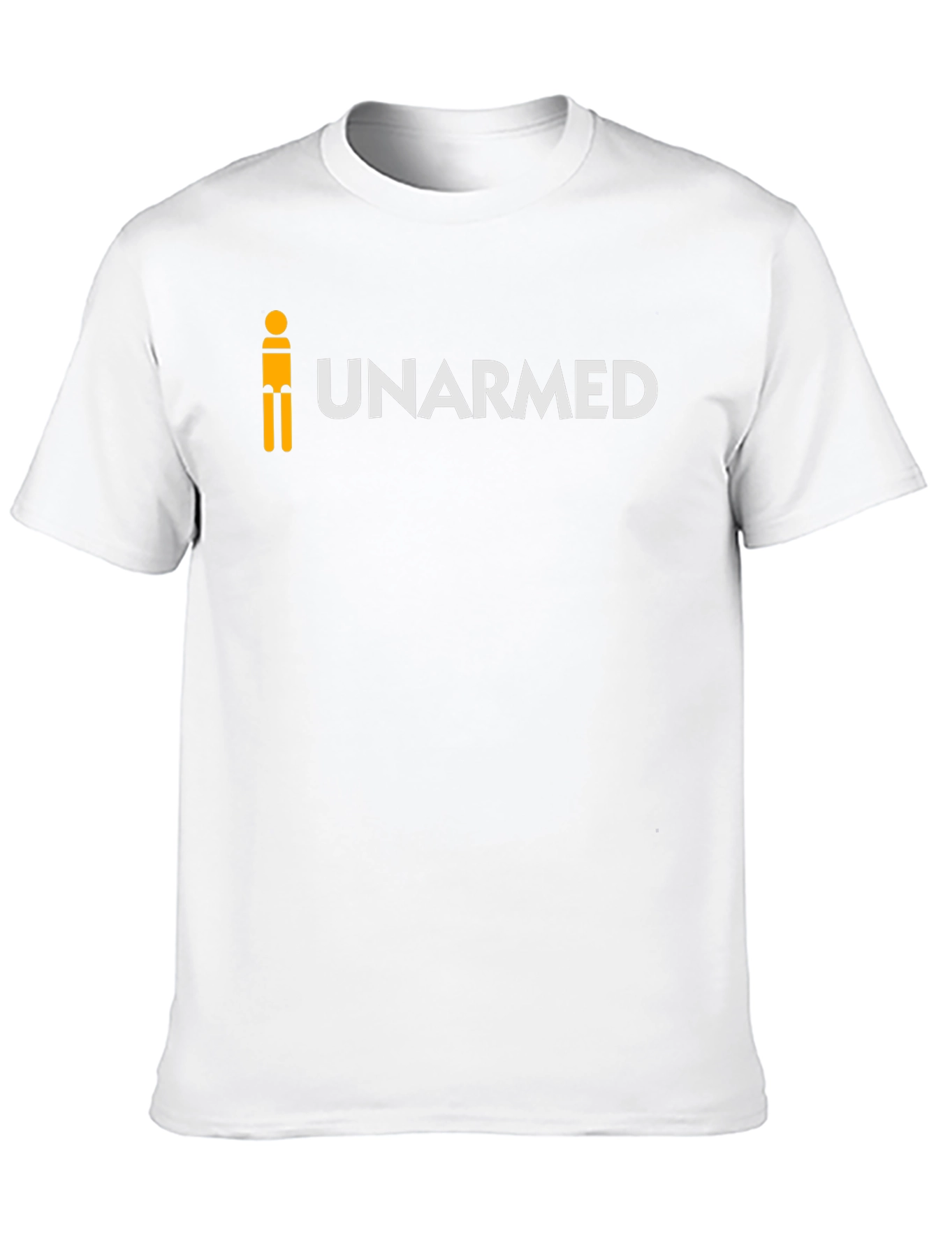 Unarmed Funny Humor Graphic Novelty Mens Black T-Shirt
